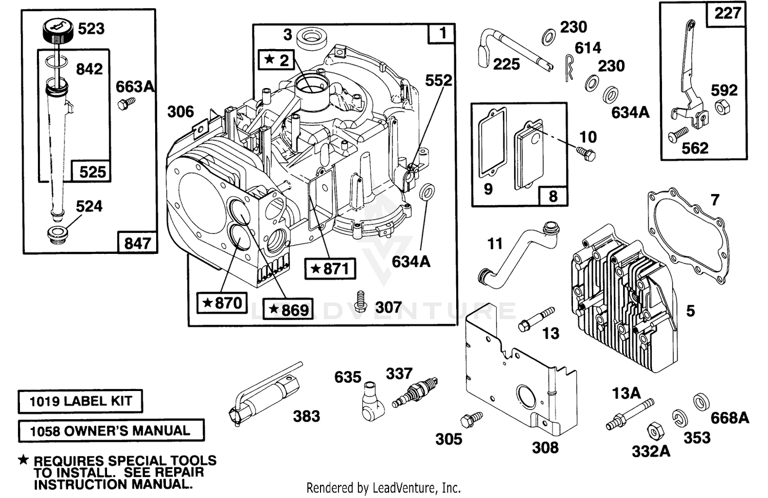 Engine Briggs  Stratton Model 28d707-0124-01