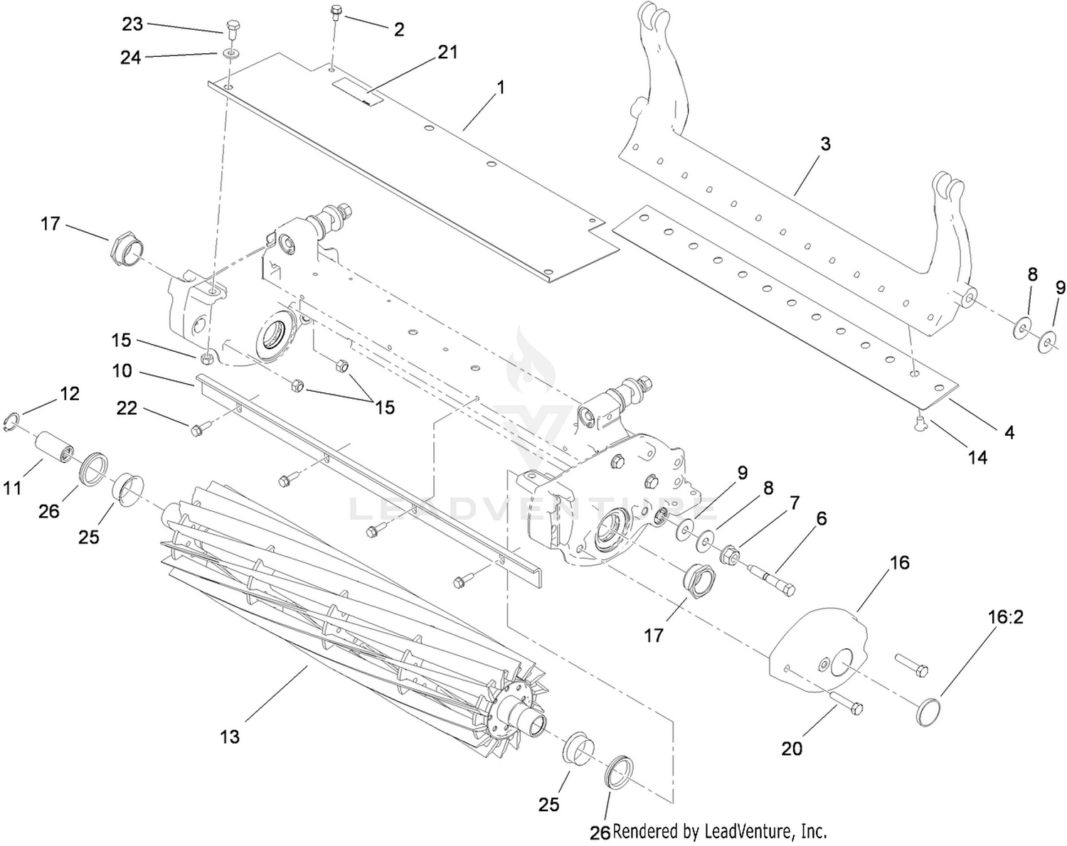 Bedbar and Reel Assembly