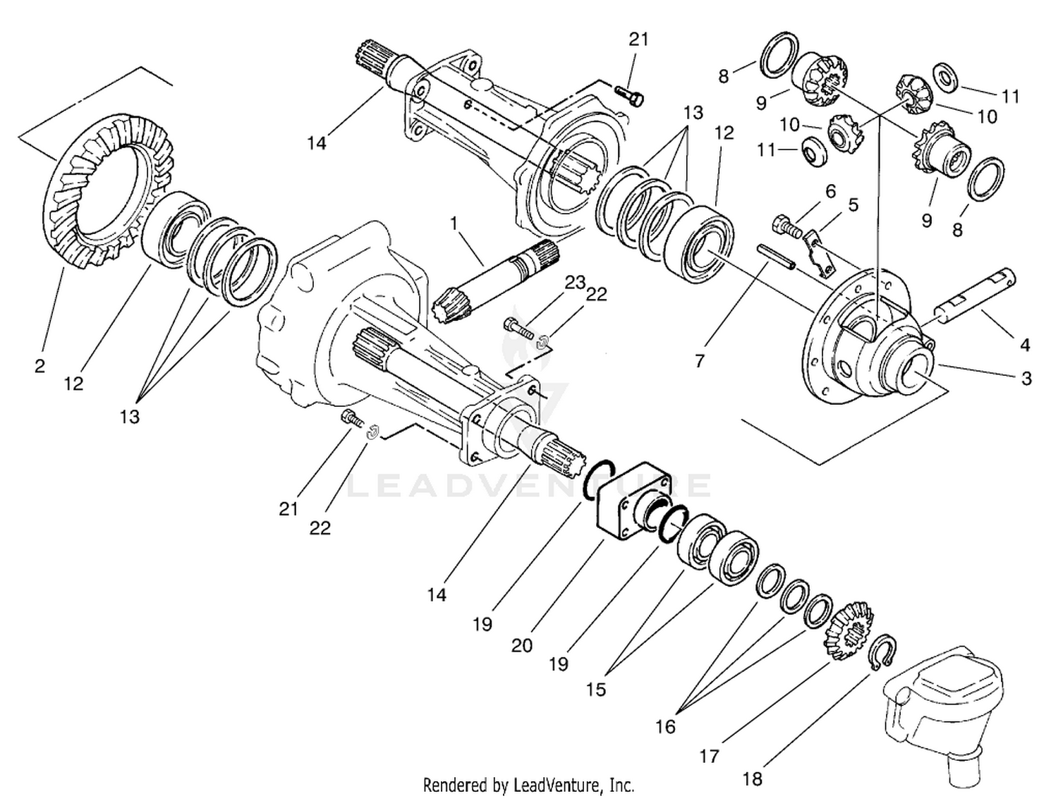 Differential  Shaft Assembly Axle No. 98-2447 (model No. 03804 Only)