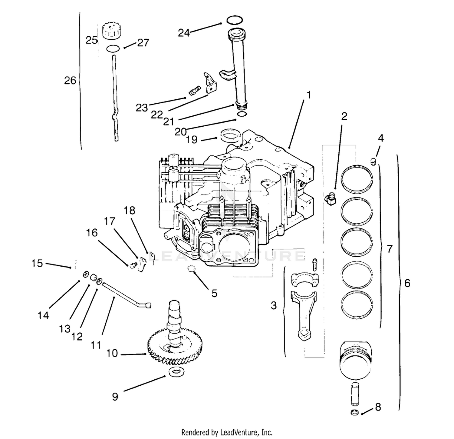 Crankcase Kohler Engine Cv16s-Ps61514