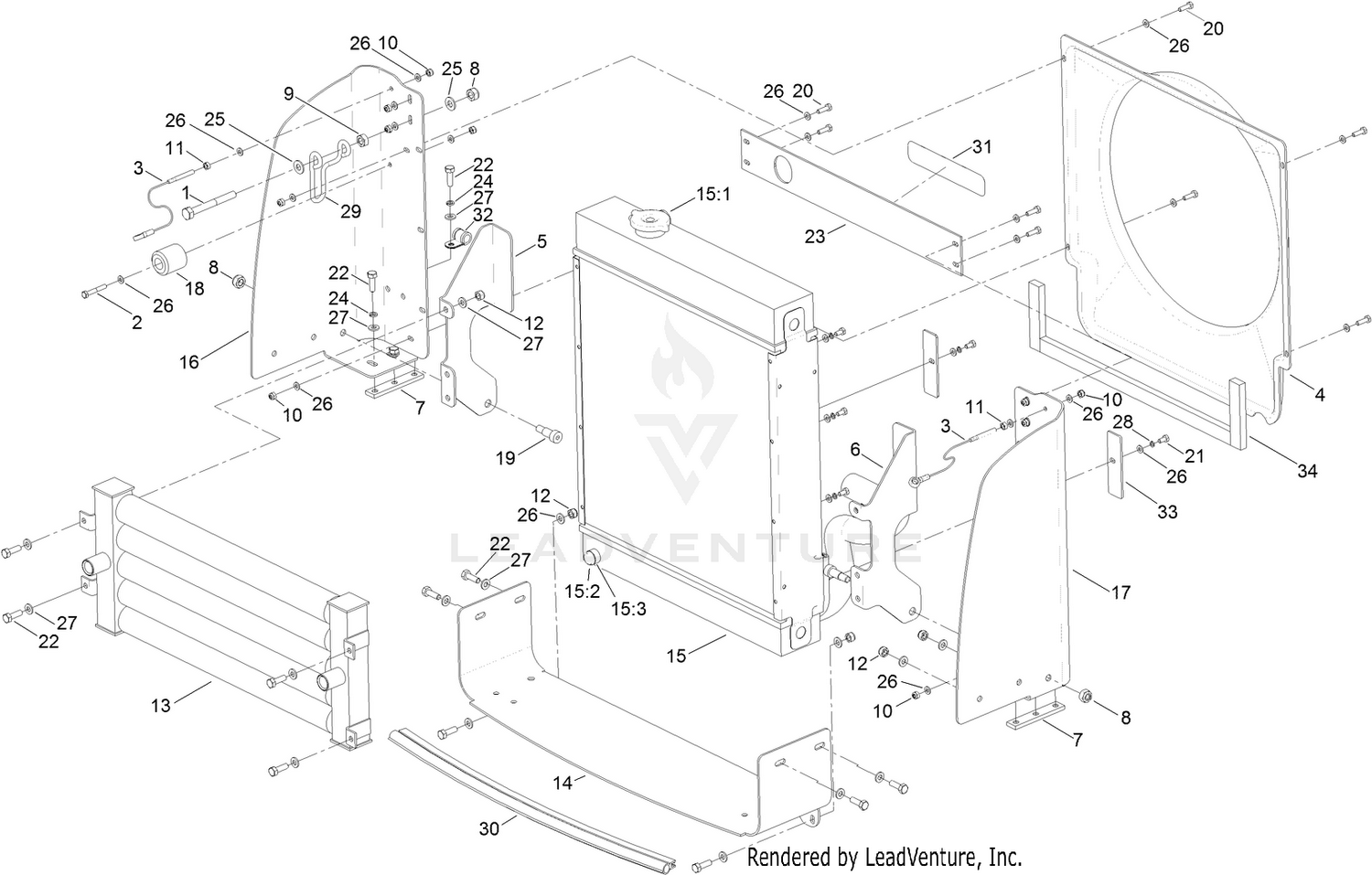 Radiator and Shroud Assembly