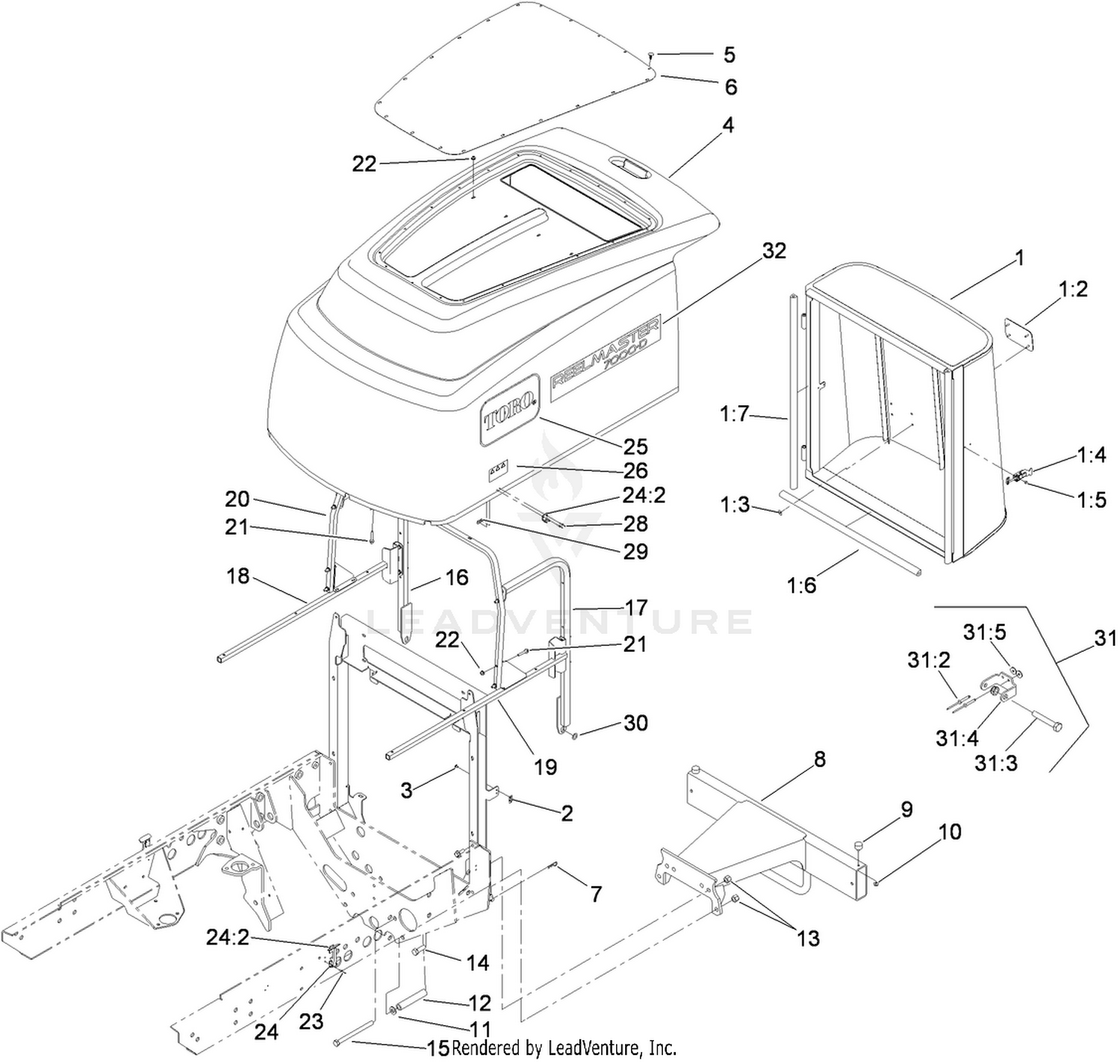 Hood, Screen and Bumper Assembly