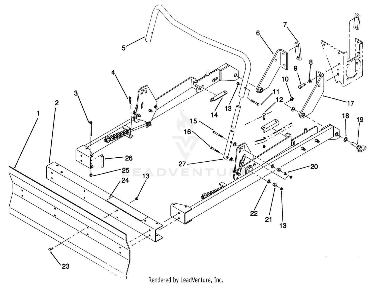 Blade, Arms And Handle Assembly