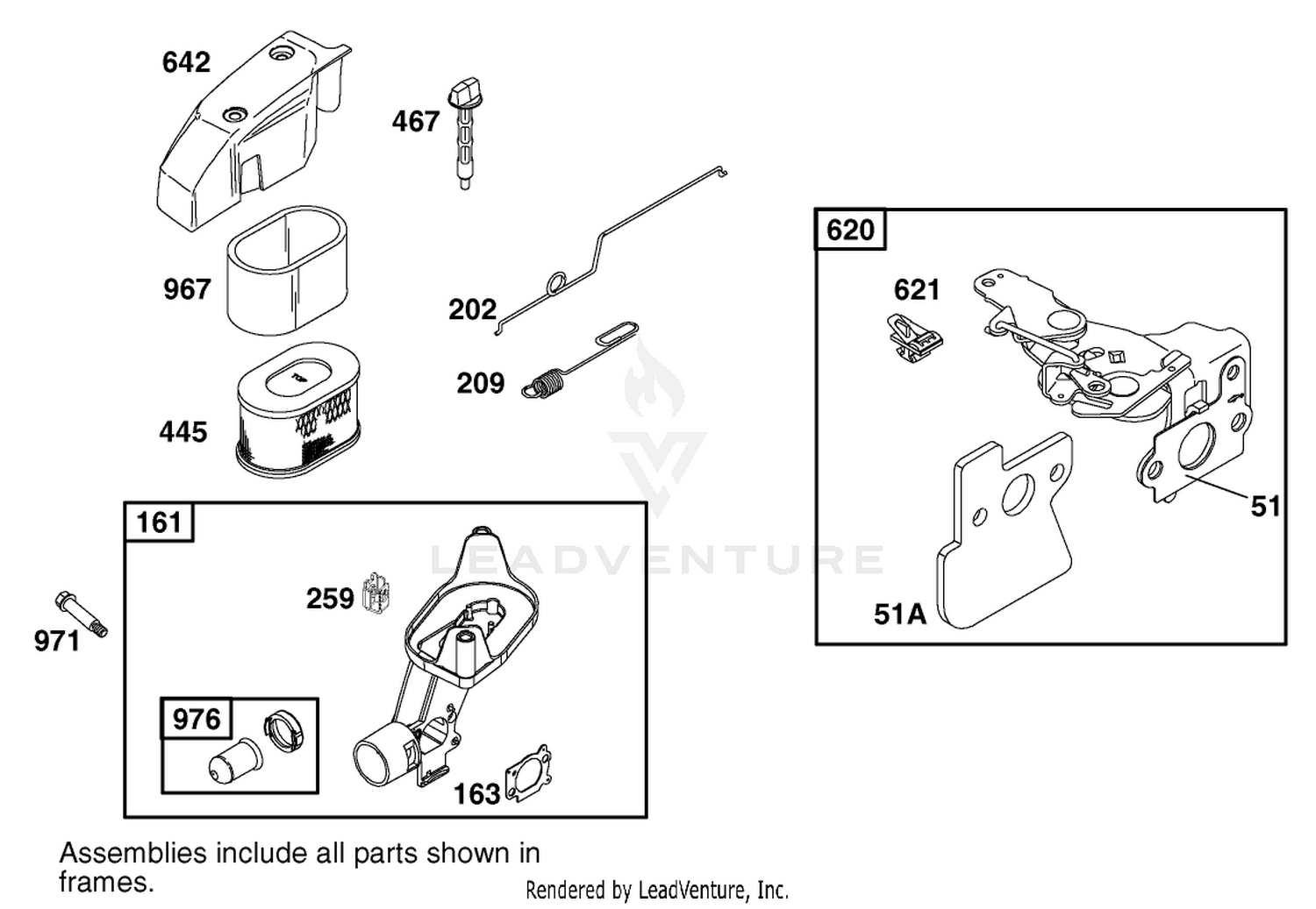 Air Cleaner and Governor Assembly
