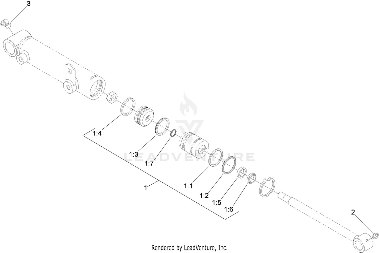 Hydraulic Cylinder Assembly No. 119-6987