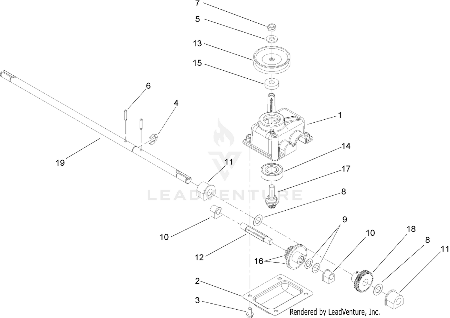 Gear Case Assembly No. 108-8140