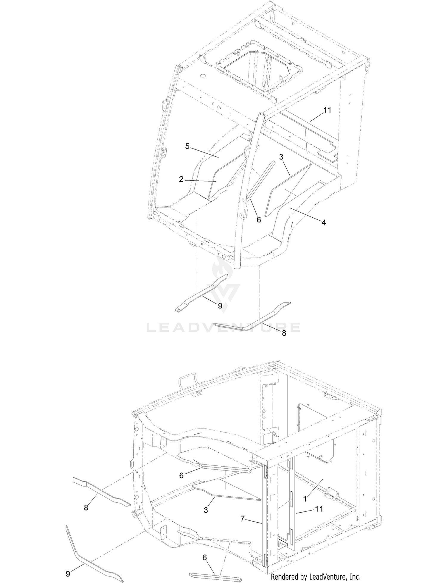 Interior Foam and Carpet Assembly