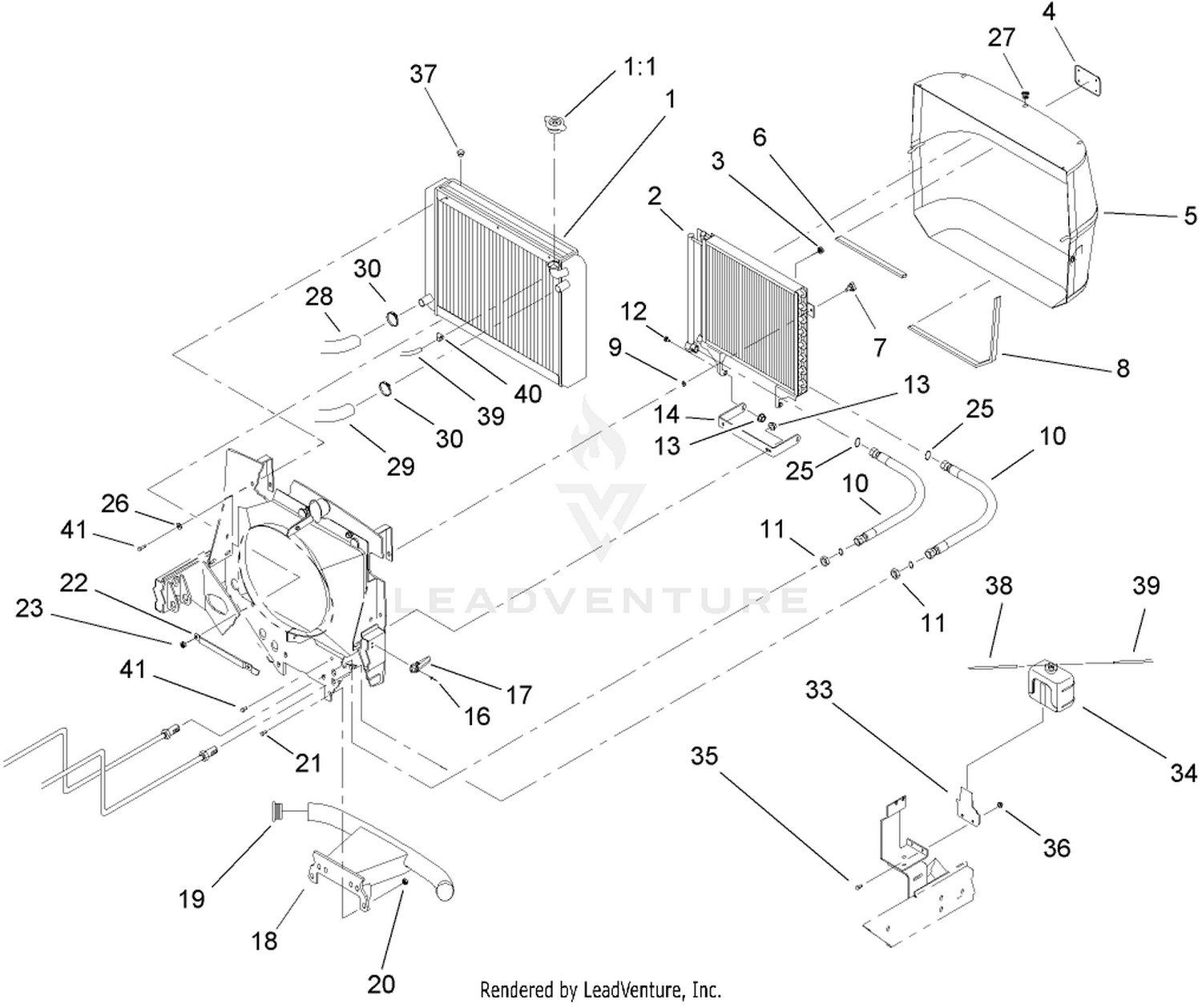 Radiator and Screen Assembly
