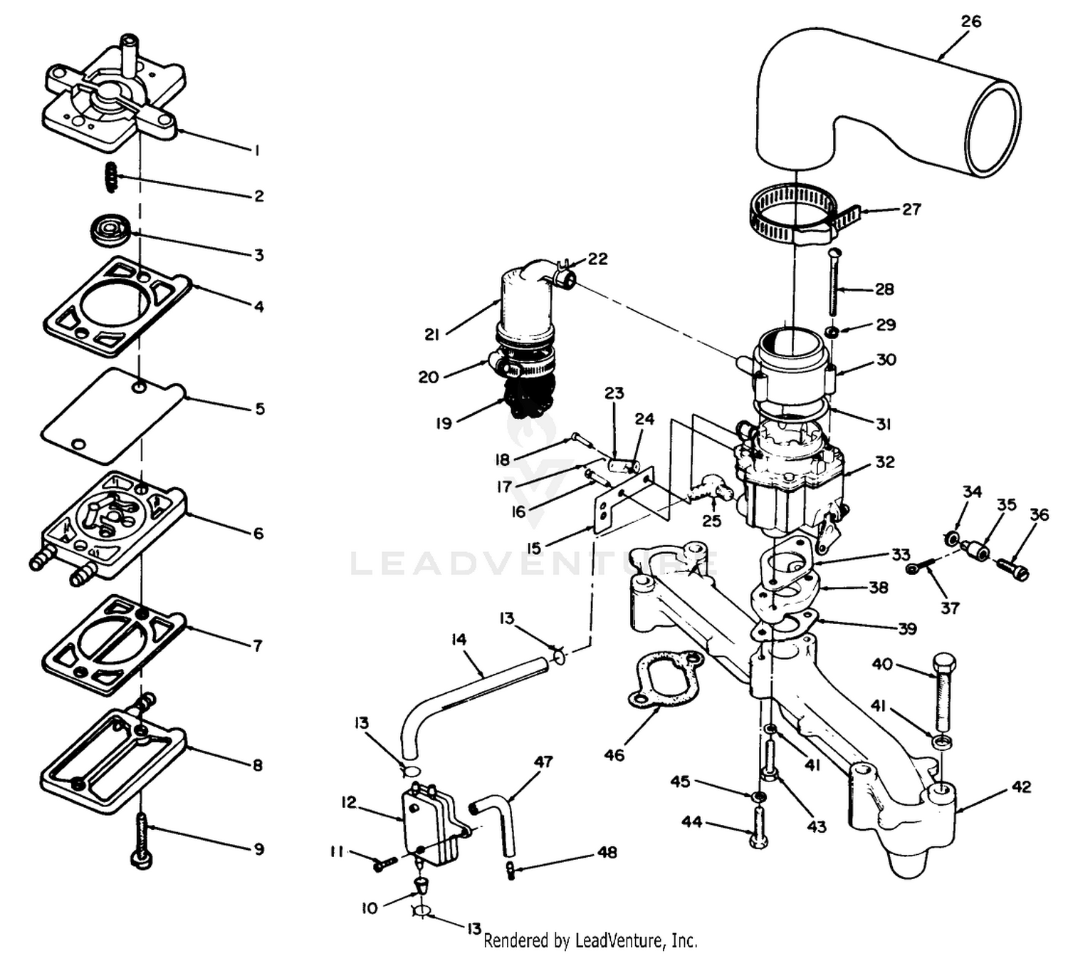 Engine, Onan Model No. B48g-Ga020 Type No. 4051c Fuel System