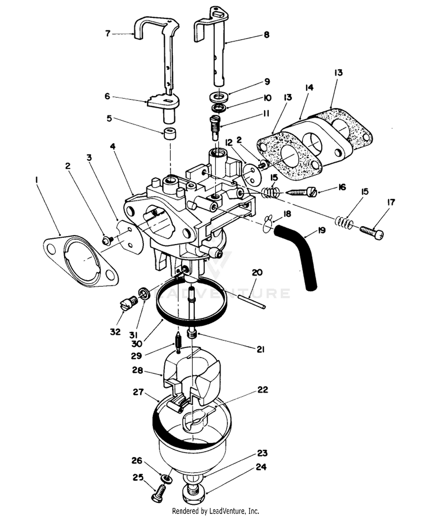 Carburetor Assembly (model No. Vml0-7)