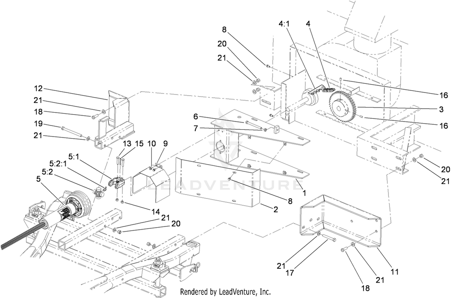 Snowthrower Drive and Mounting Assembly