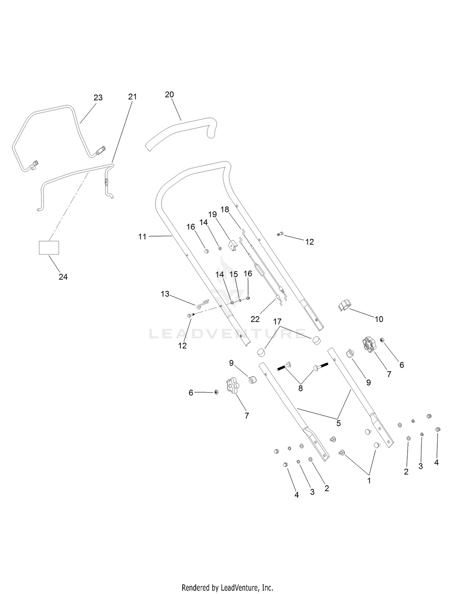 Handle Bar and Controls Assembly
