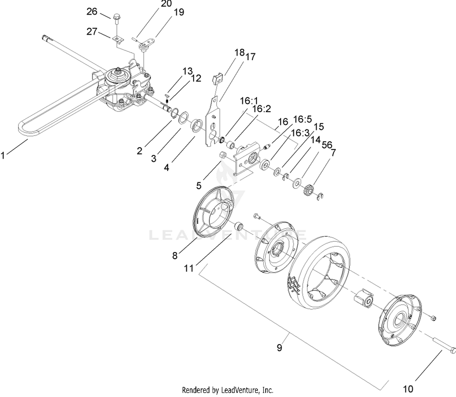 Rear Wheel and Axle Assembly