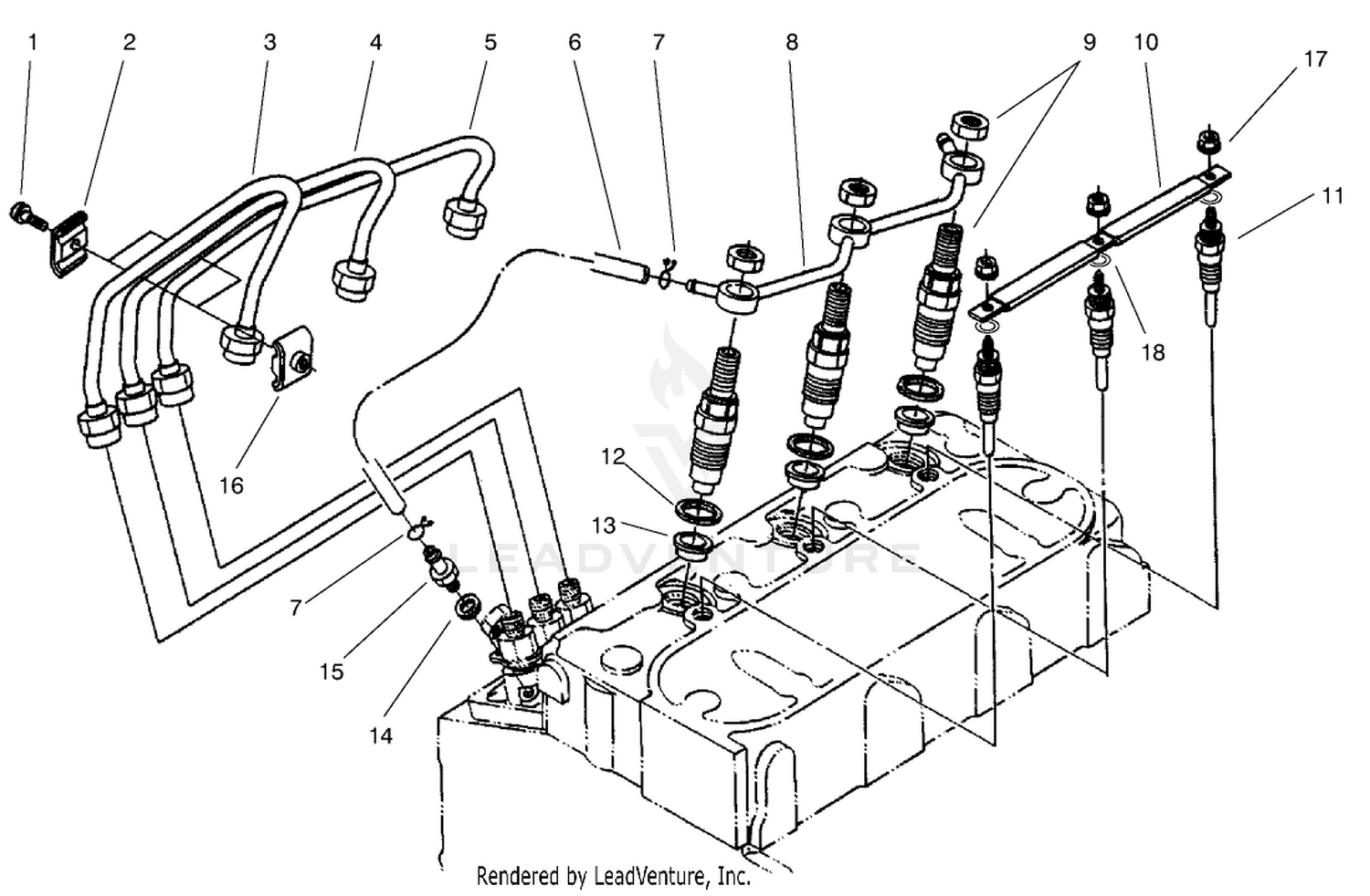 Nozzle Holder and Glow Plug Assembly