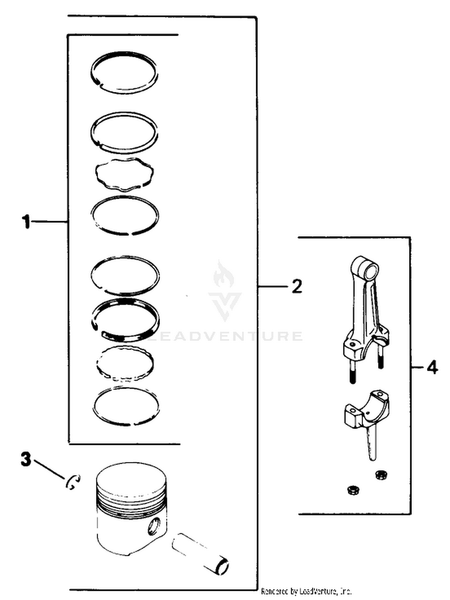 Piston  Rod-Kohler Engine Assembly-Model No. M16s-711533