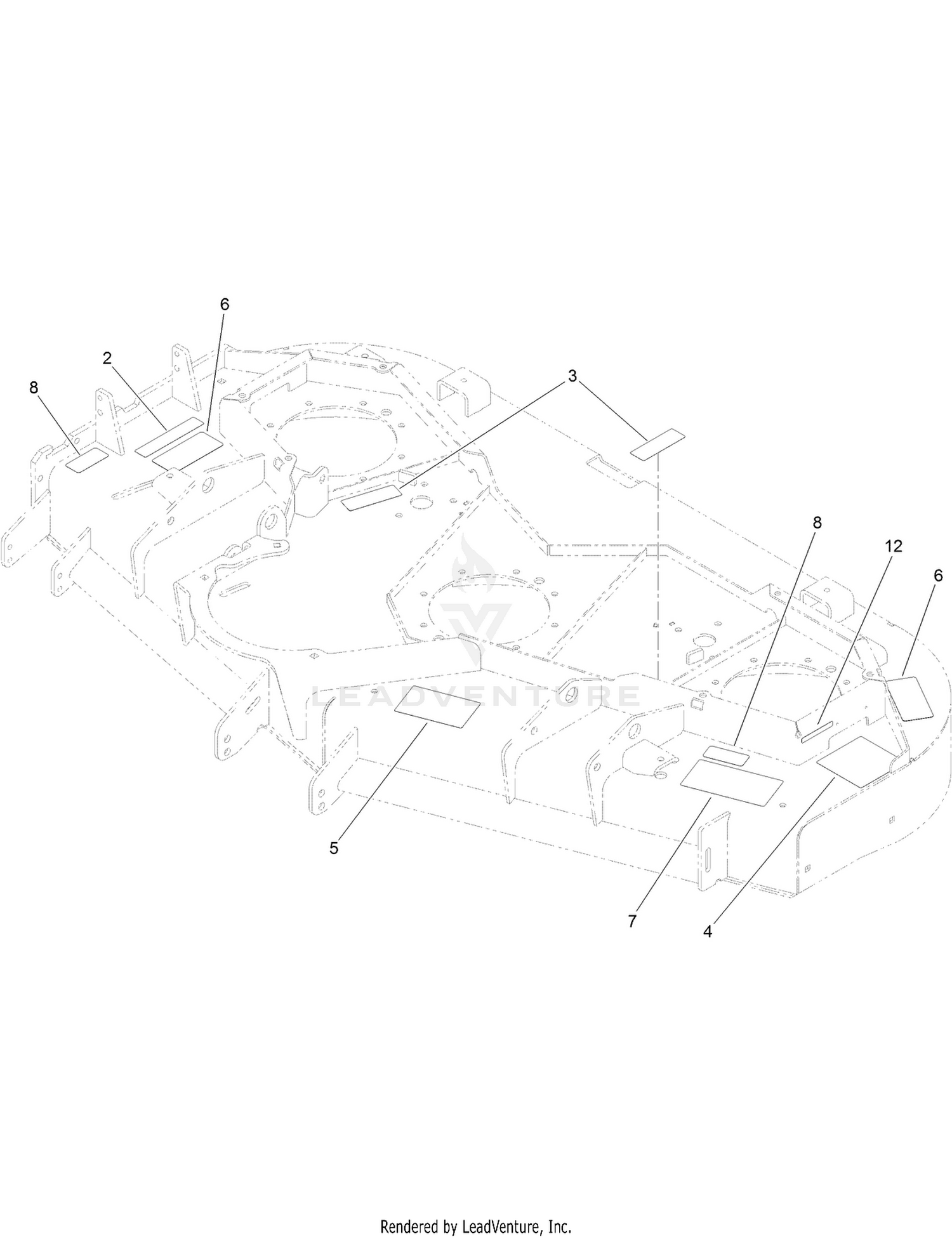 Deck and Decal Assembly No. 127-6467