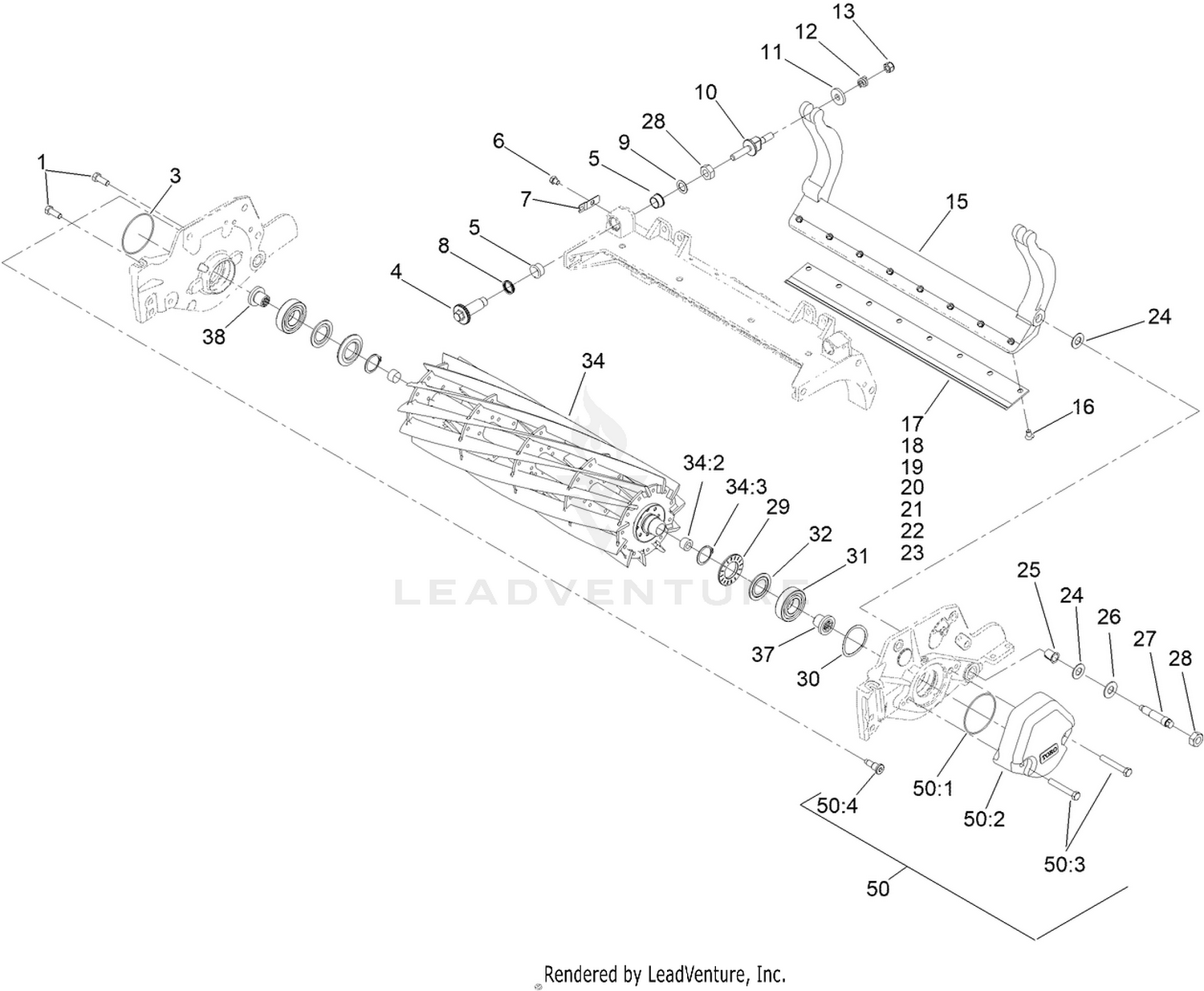 Reel and Bedbar Assembly