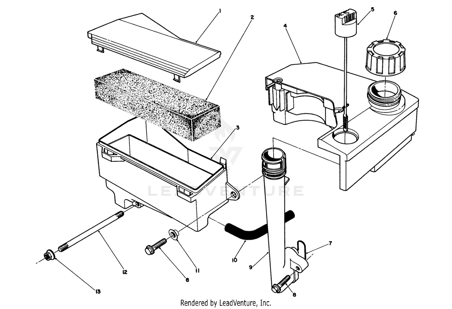 Air Cleaner  Fuel Tank Assembly (engine No. Vmm1-5)