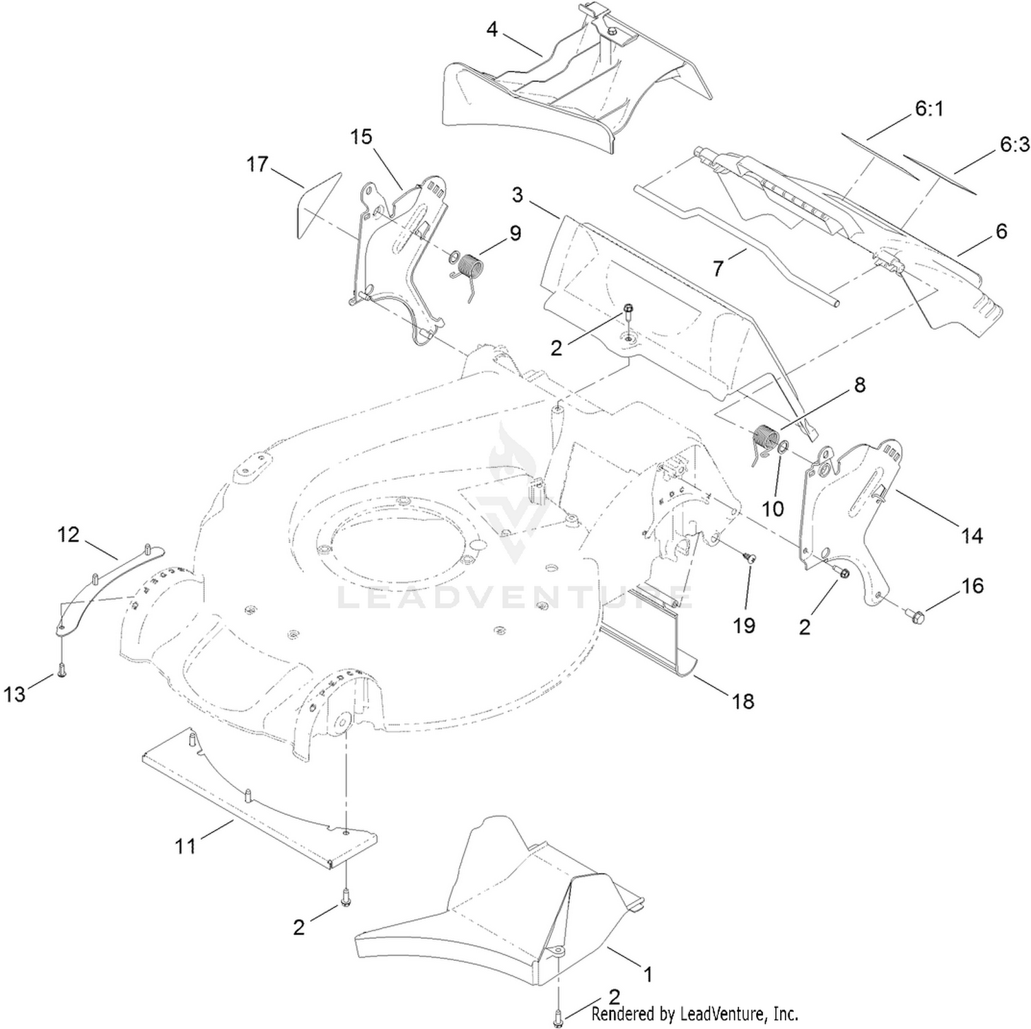 Rear Door and Mulch Plug Assembly