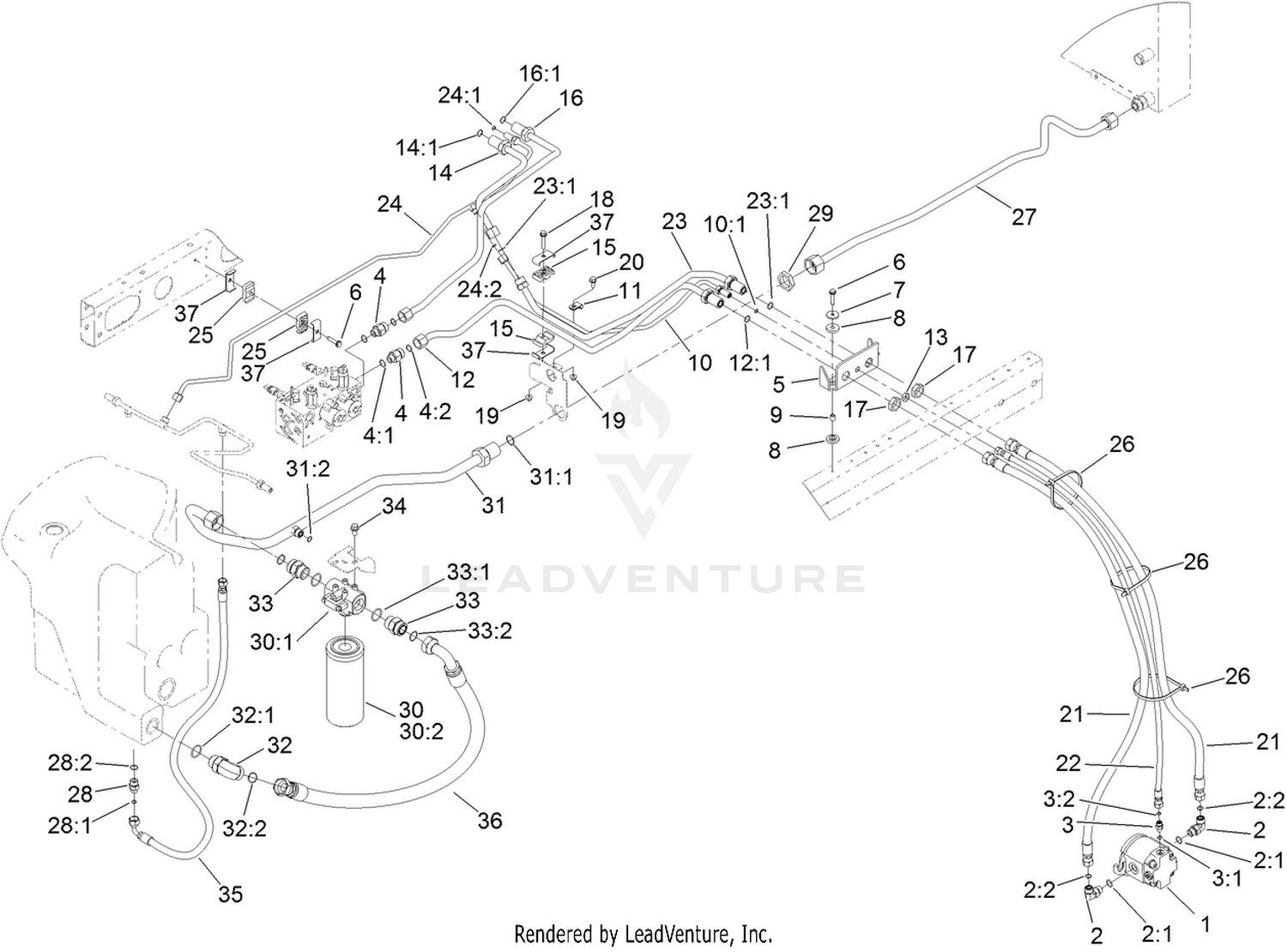 No. 2 and 3 Reel Drive Hydraulic Assembly