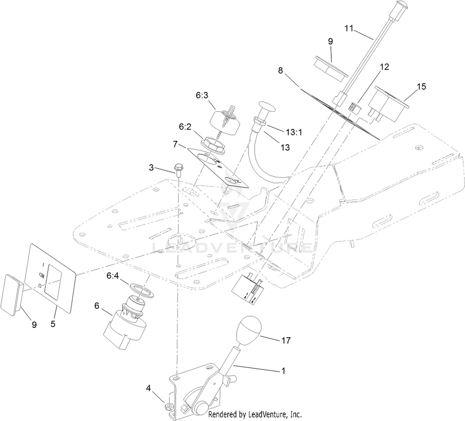 Ignition, Throttle and Choke Control Assembly
