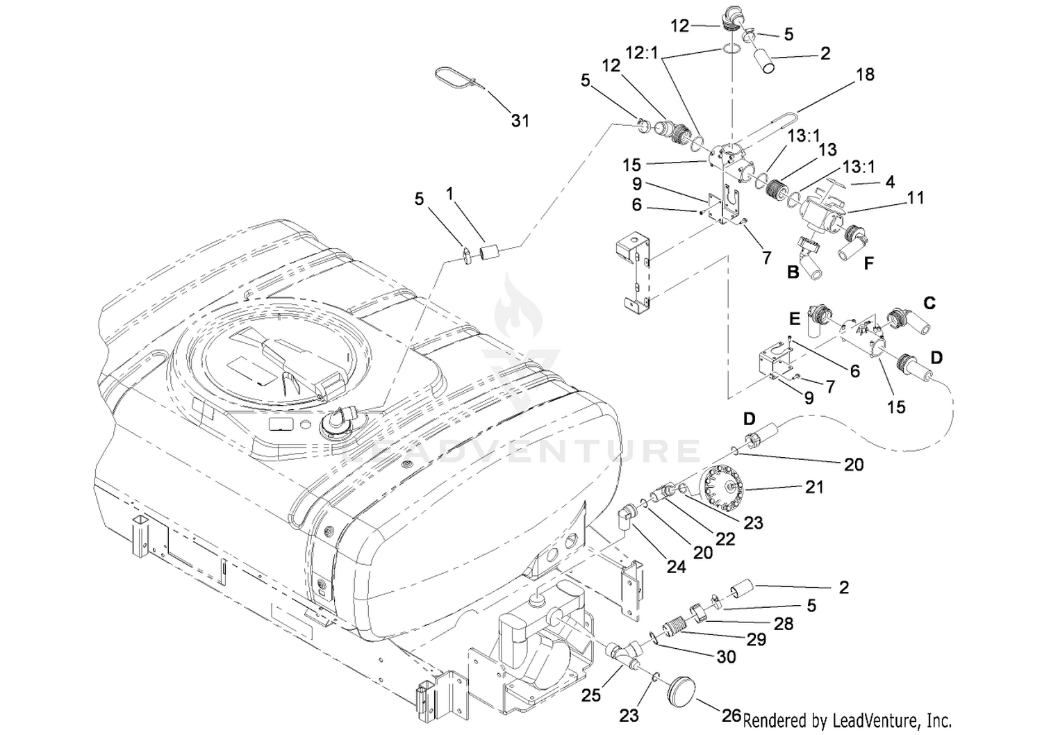 Upper Sprayer Component Assembly