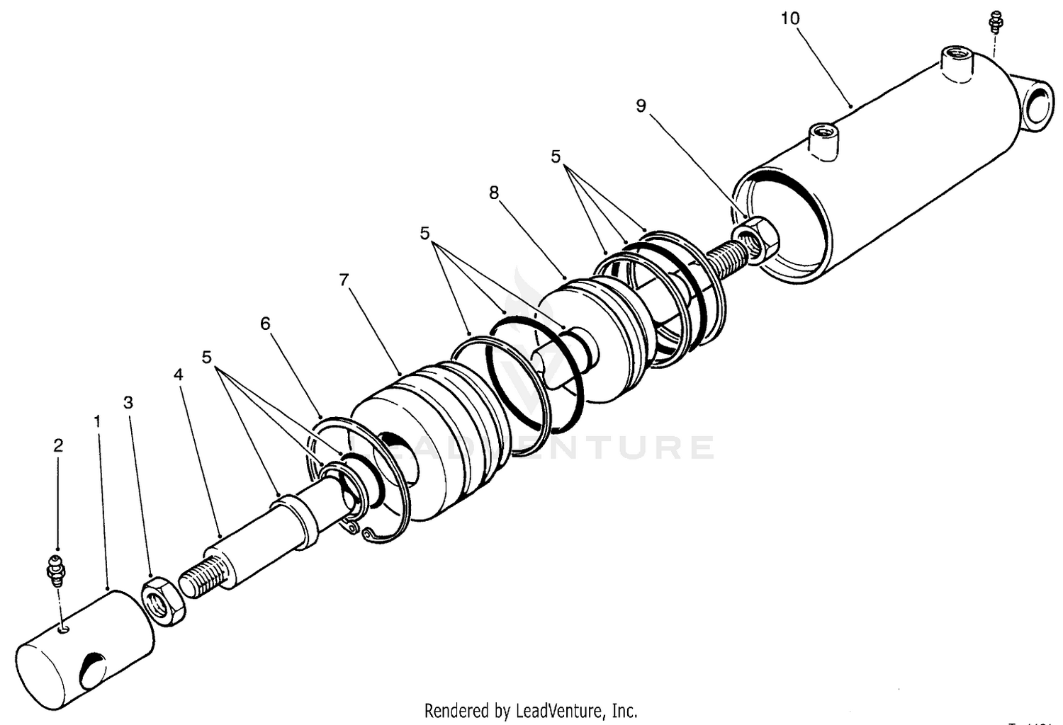 Hydraulic Cylinder Assembly No. 77-5950
