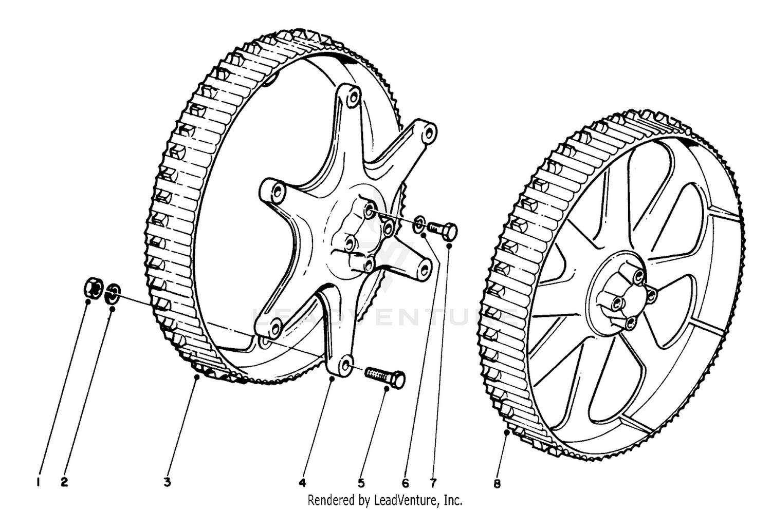 Cast Drive Wheel Kits No. 01336  01343 (optional)