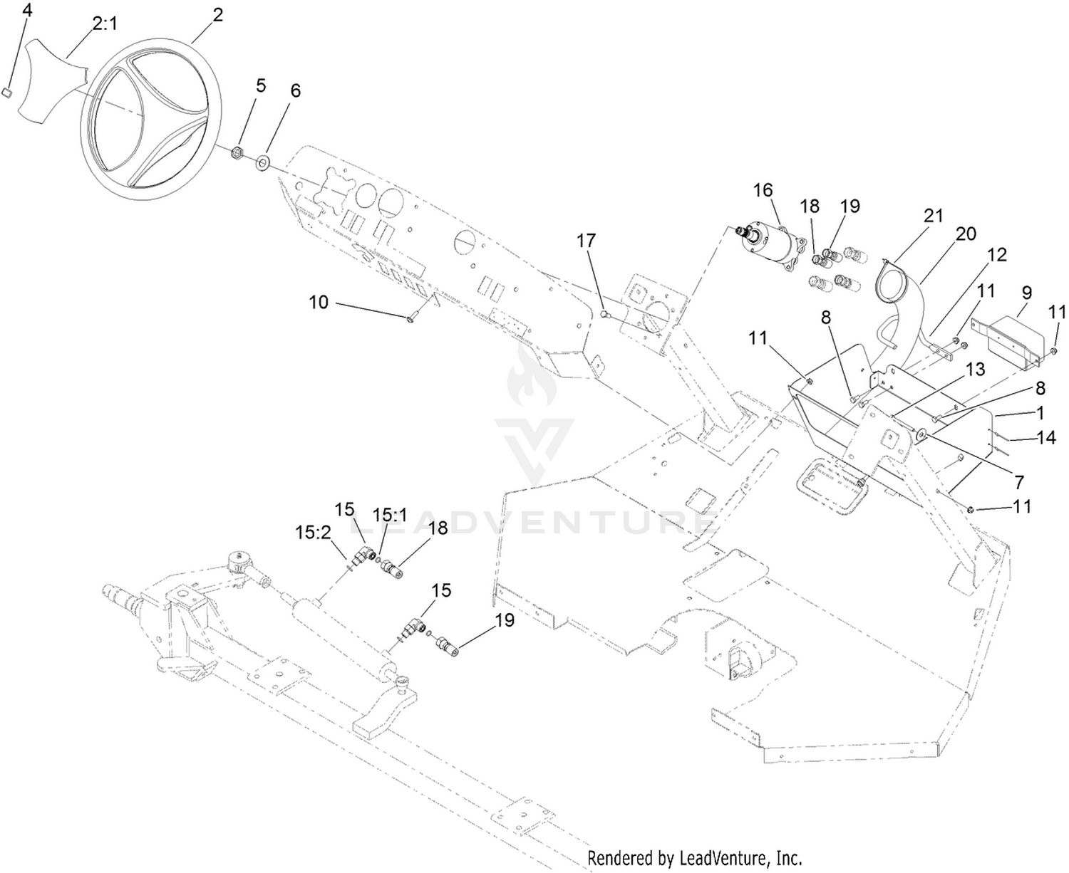 Steering Valve and Storage Box Assembly