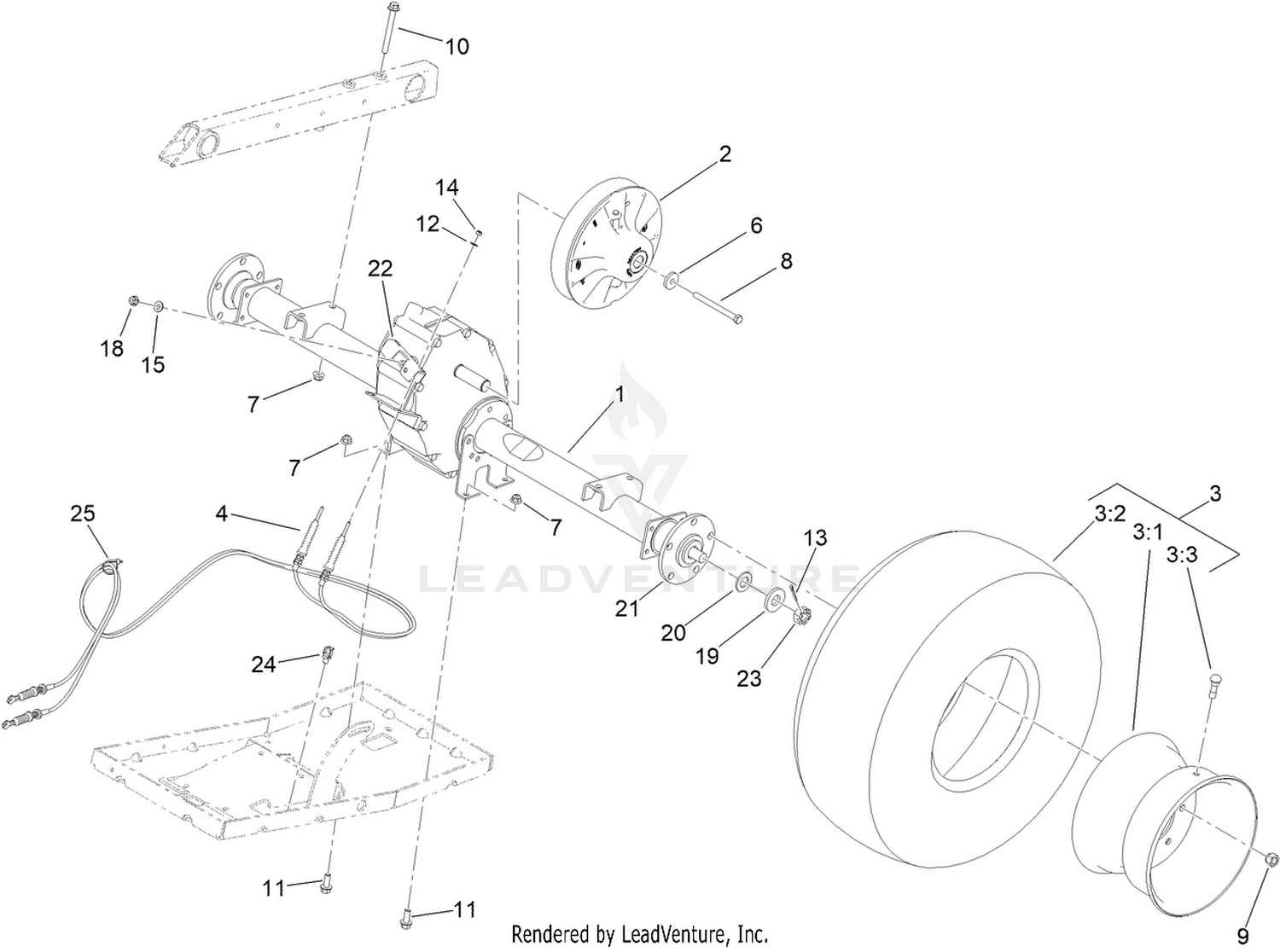 Rear Axle Drive System Assembly