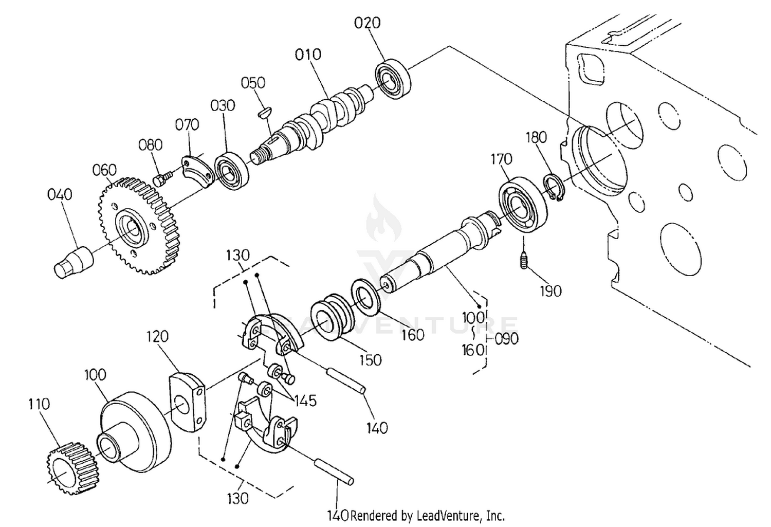 Fuel, Camshaft And Governor Shaft Assembly