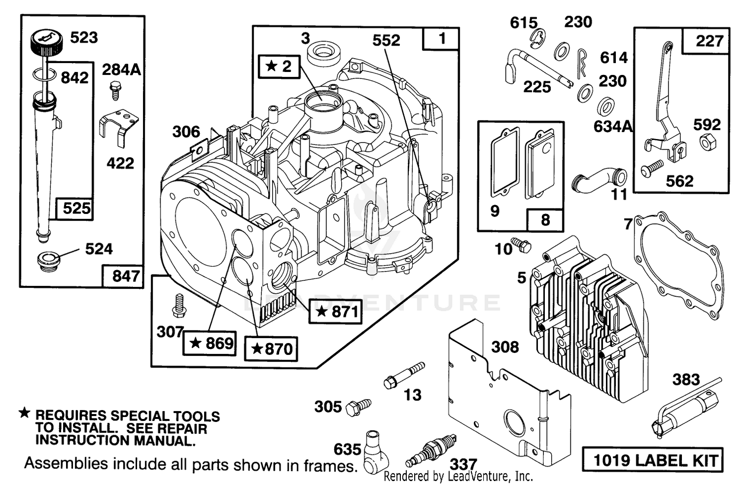 Engine Briggs  Stratton Model 282707-0119-01