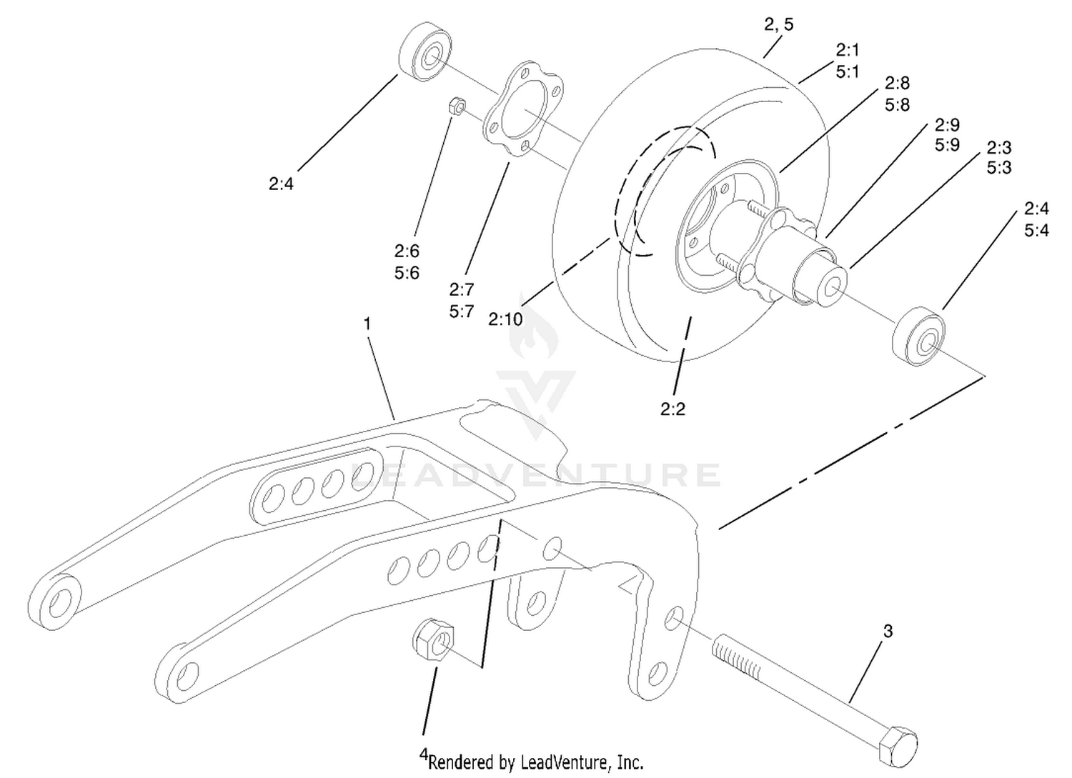 Rear Castor Assembly