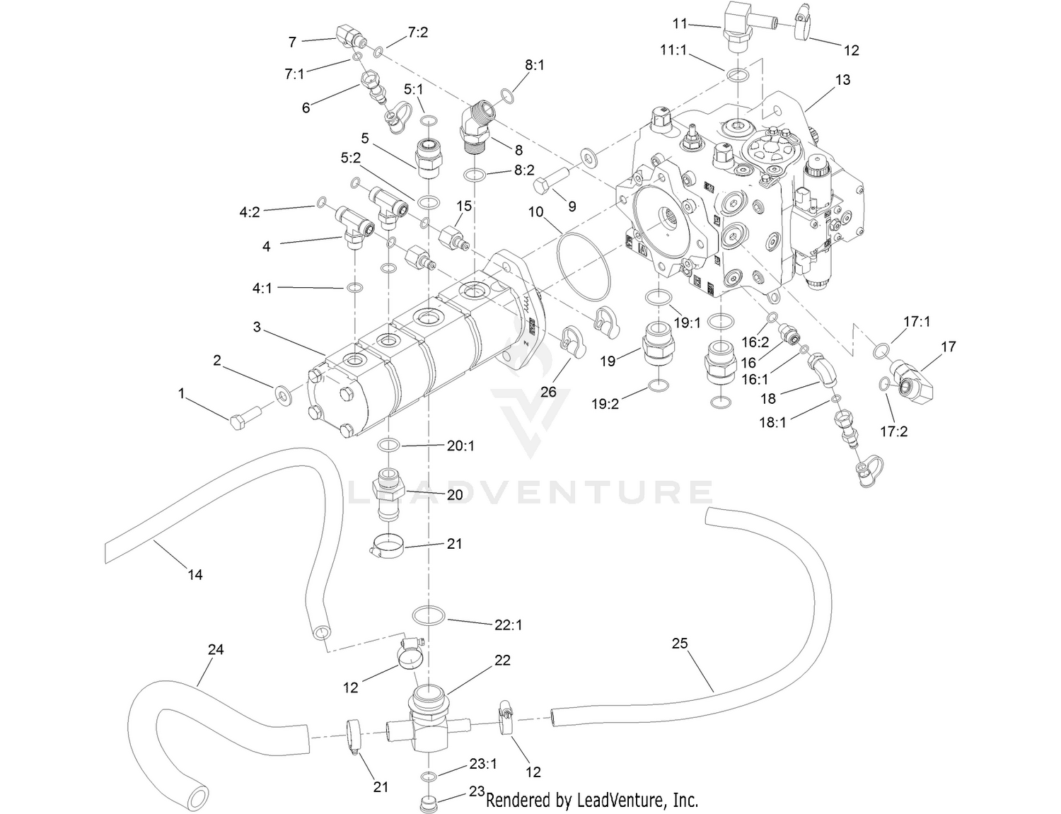 Piston Pump and Gear Pump Assembly