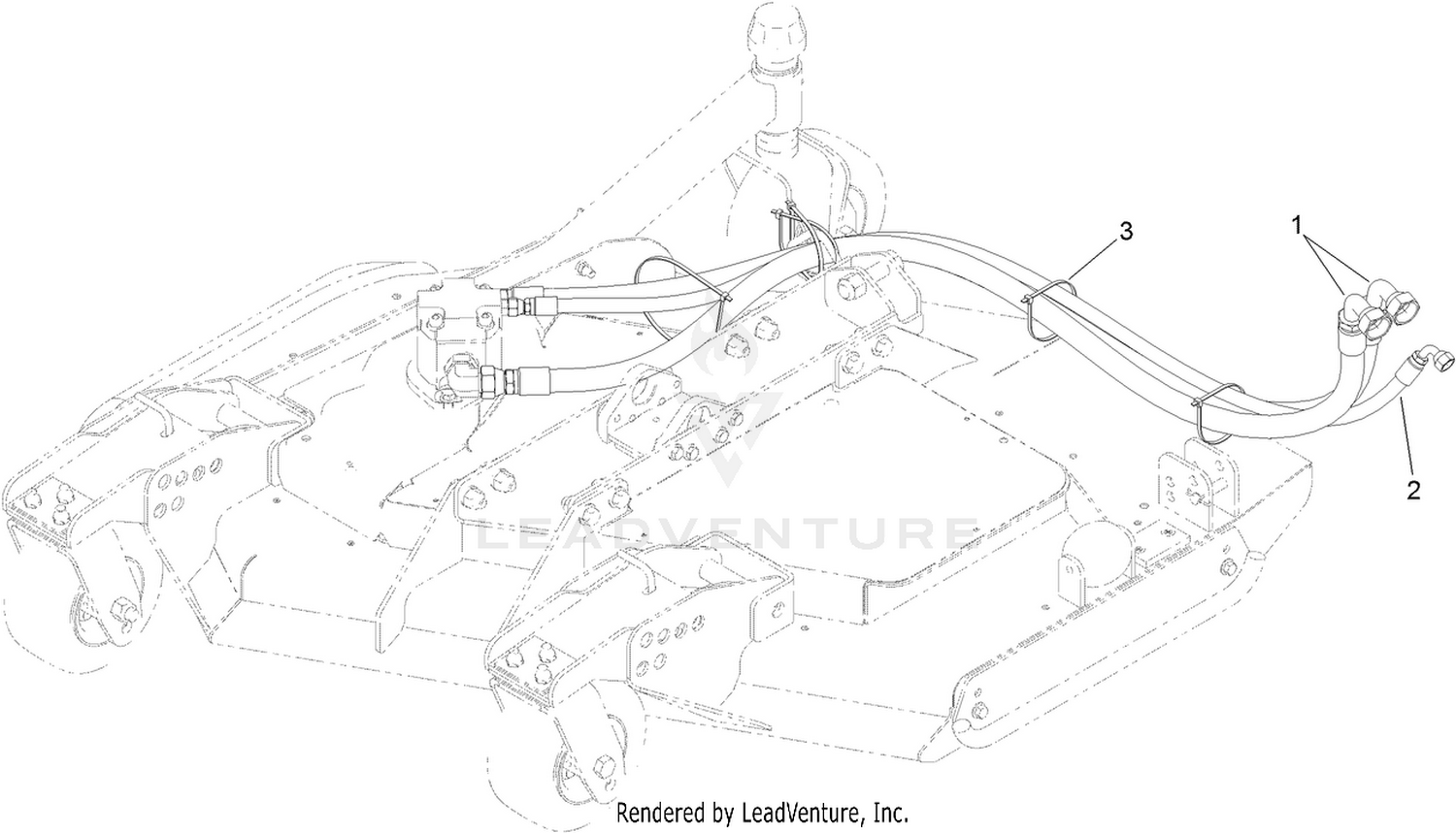 Right Deck Hose Assembly