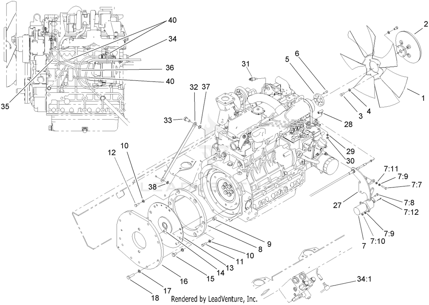 Fan Drive and Flywheel Assembly