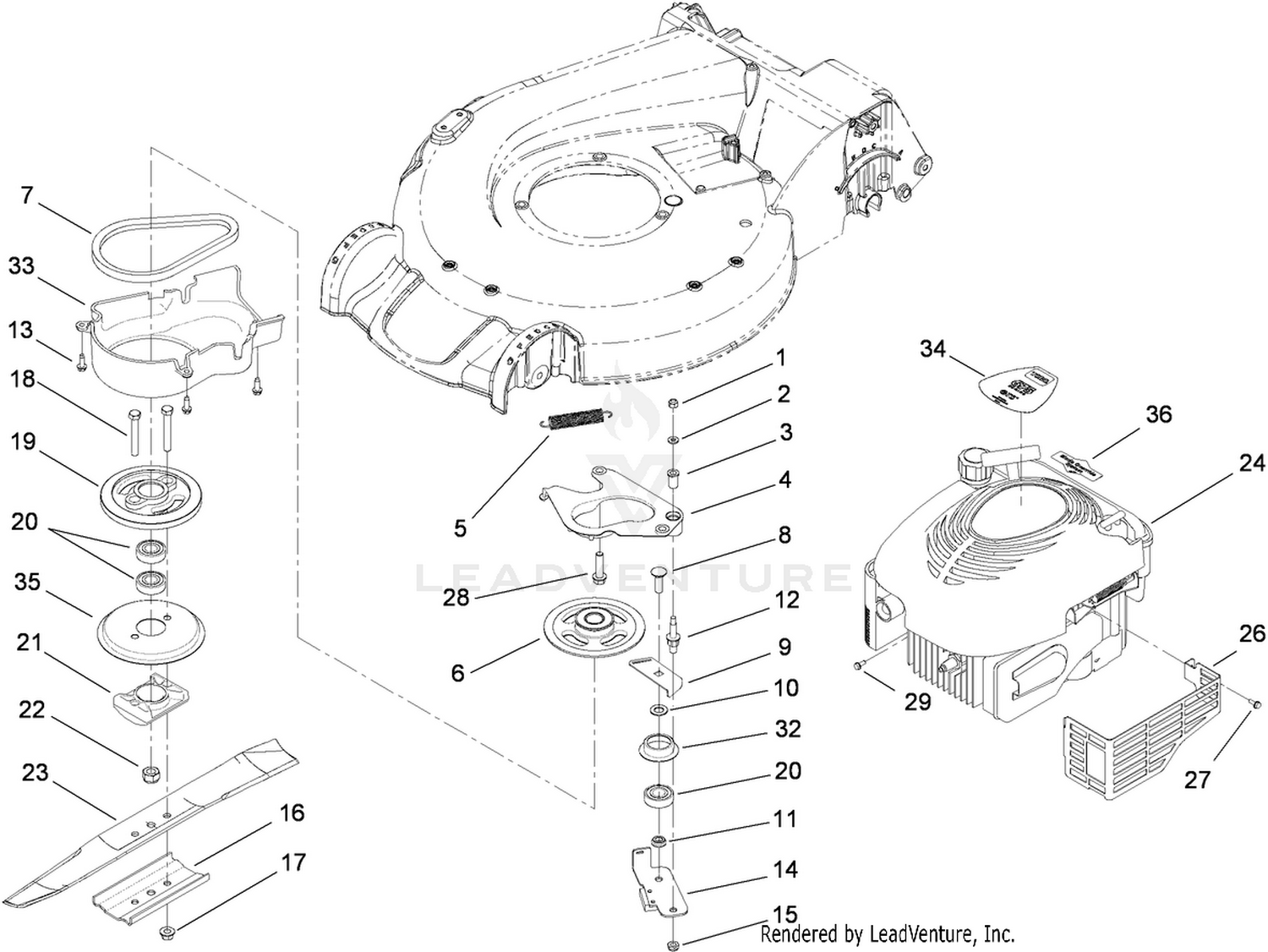 Engine and Blade Assembly