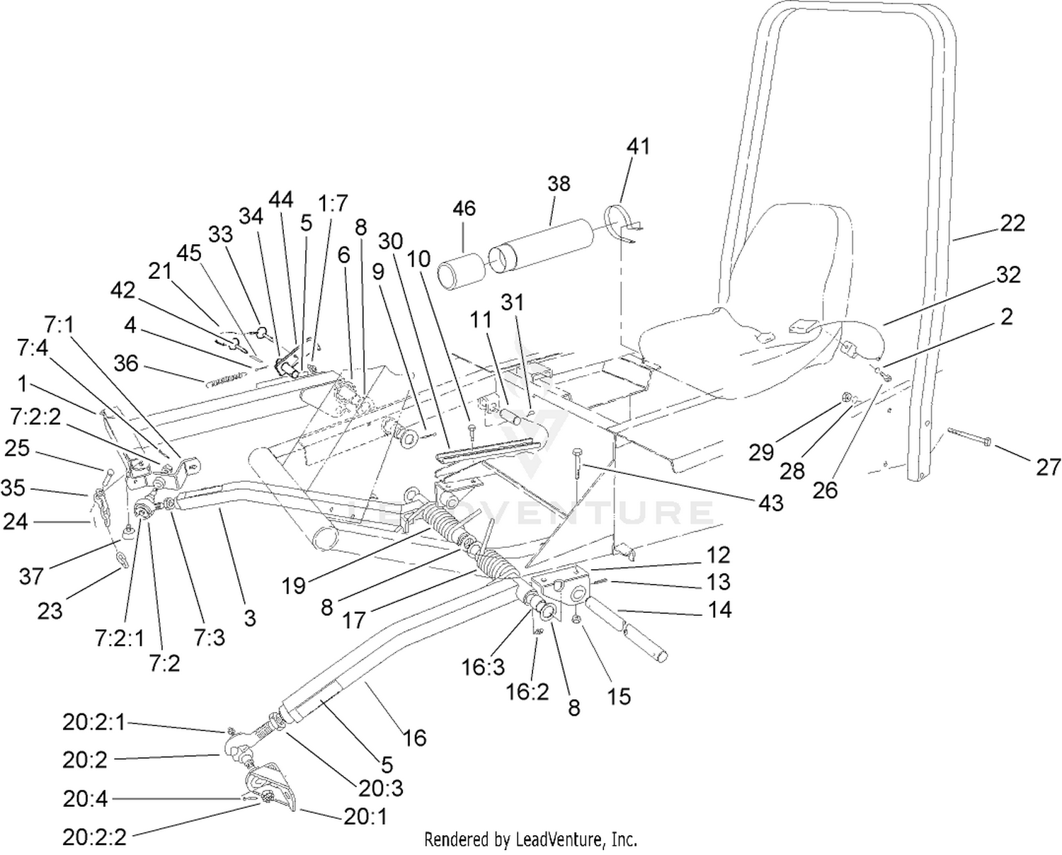 Push Arm and Roll-Over-Protection-System Assembly