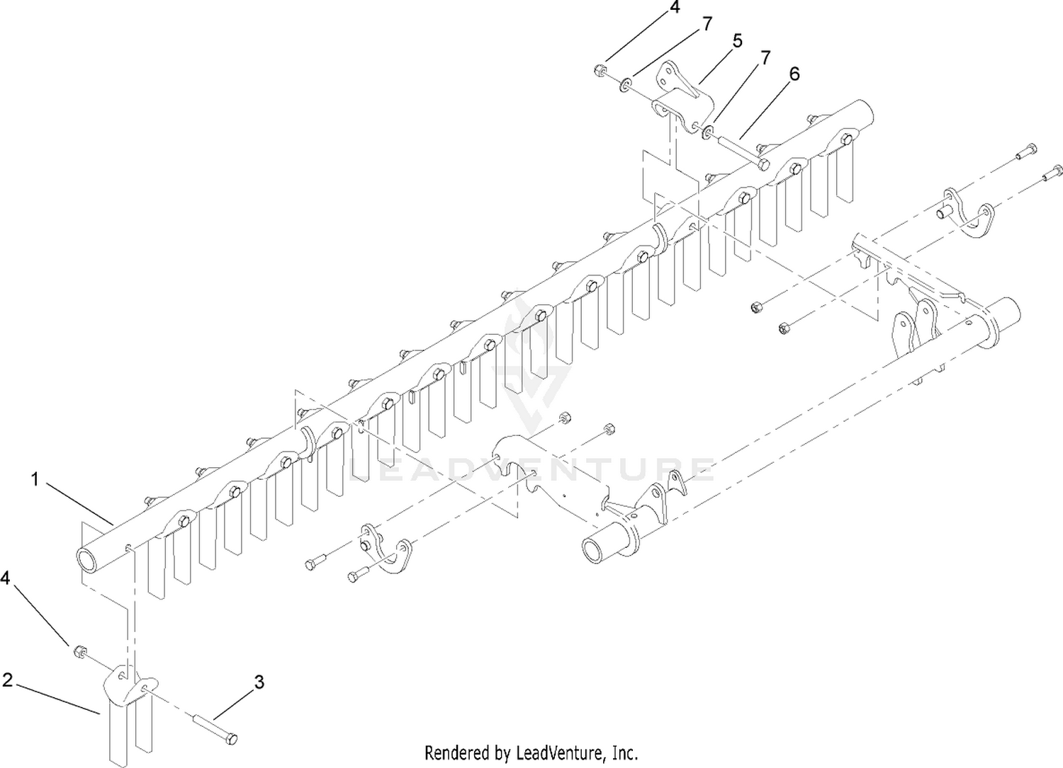Scarifier Tine Toolbar Assembly