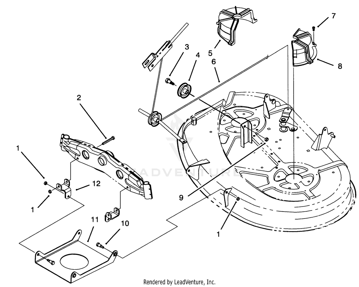 Cable  Cover Assembly (38" Cutting Unit)