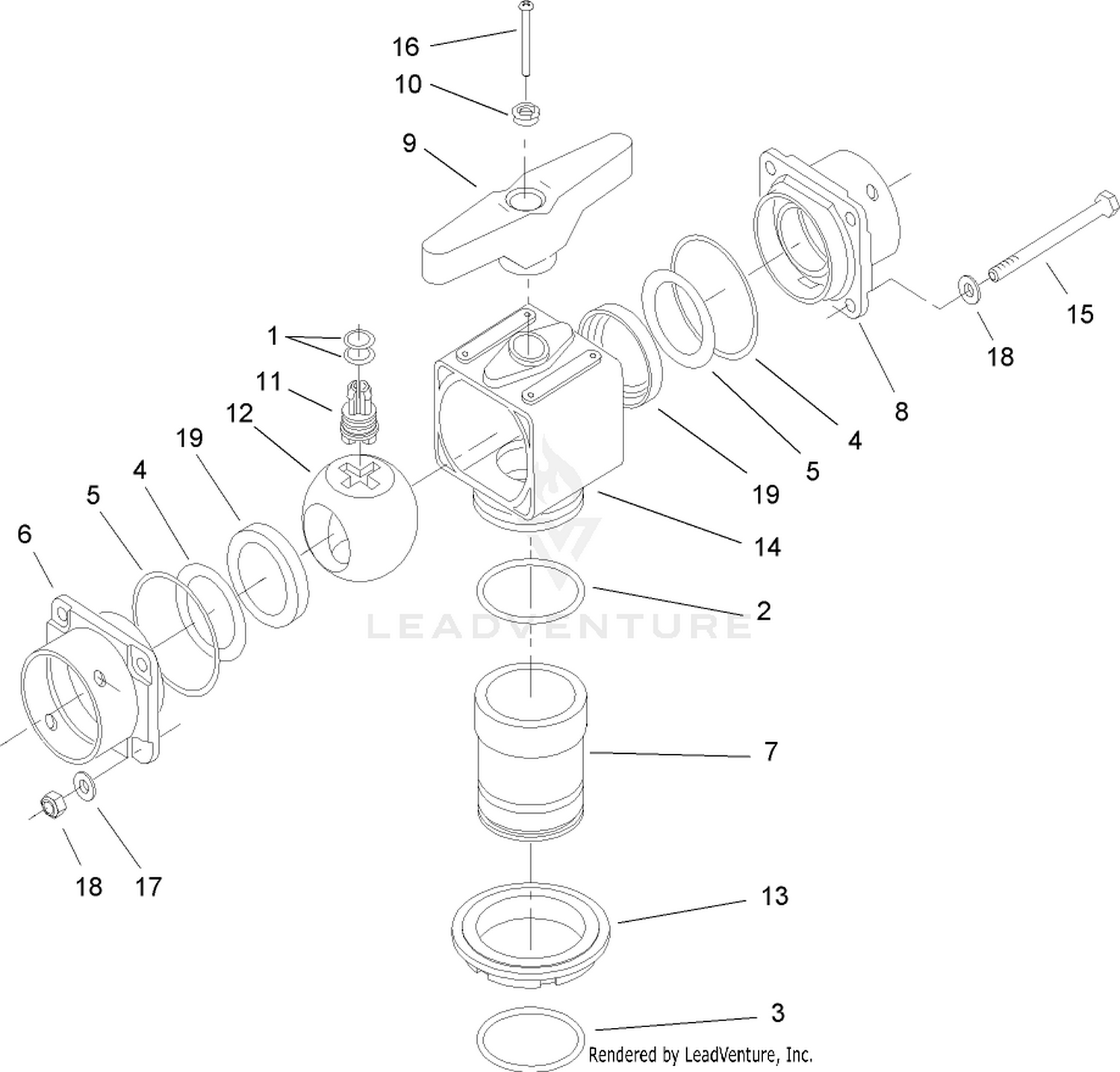 3-Way Valve Assembly No. 104-9069