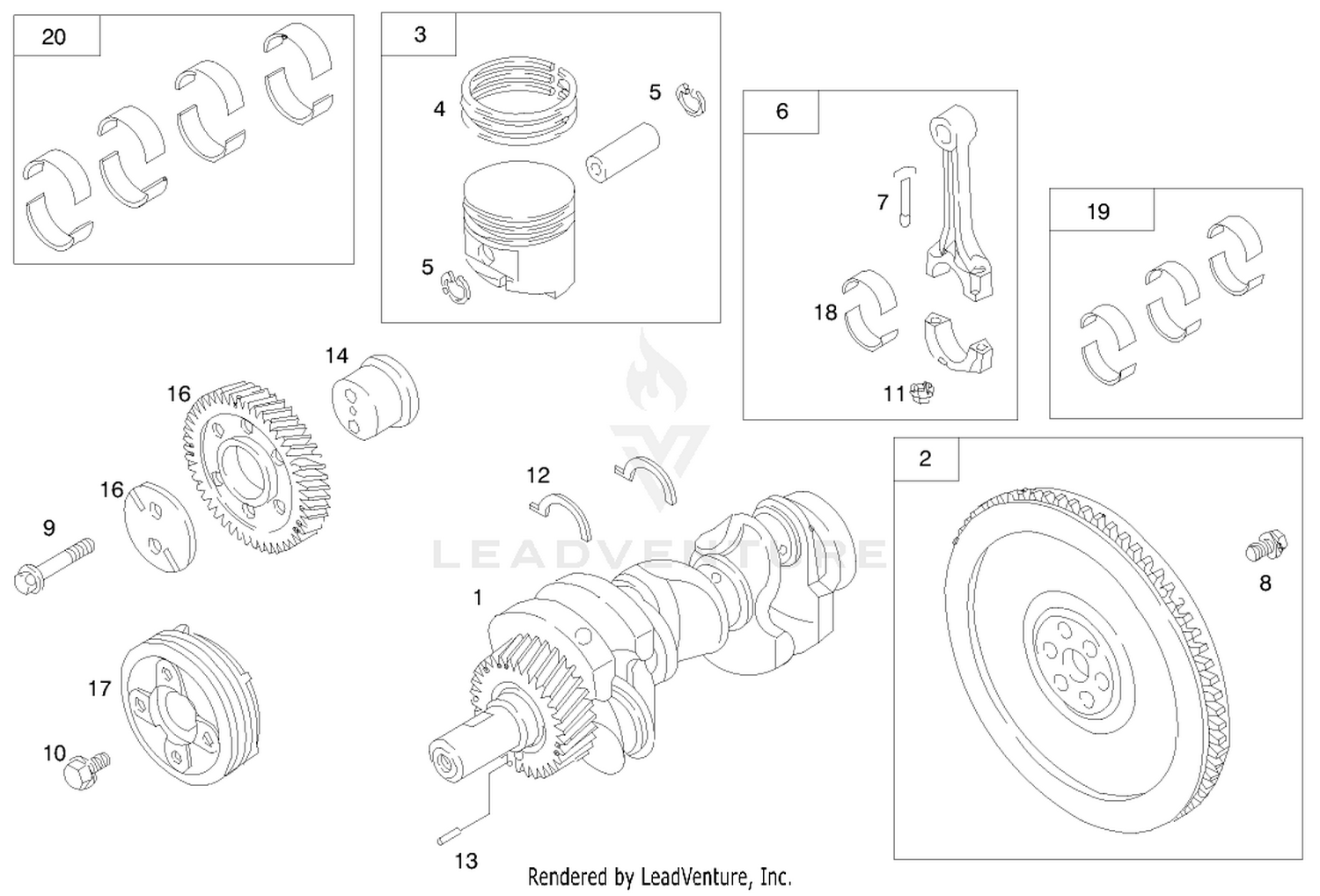 Engine Assembly (serial No. 99000001-9900130)(model 73590) 2