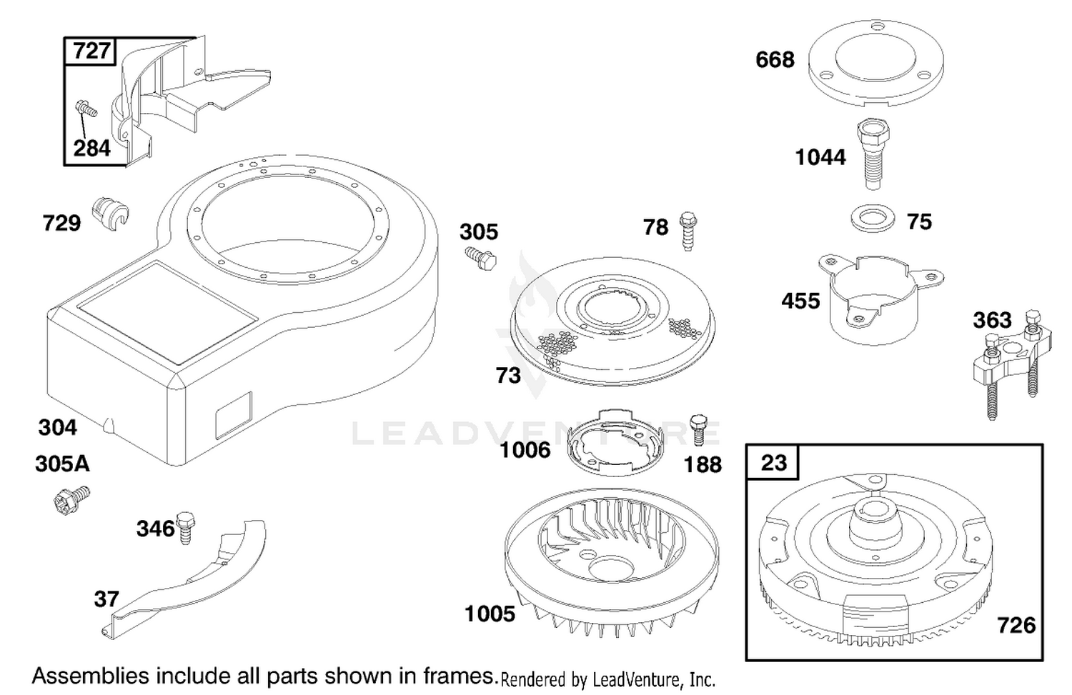 Engine Briggs  Stratton Model 284707-1148-E1 7