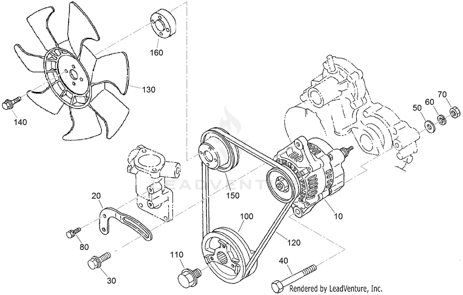 Alternator and Pulley Assembly