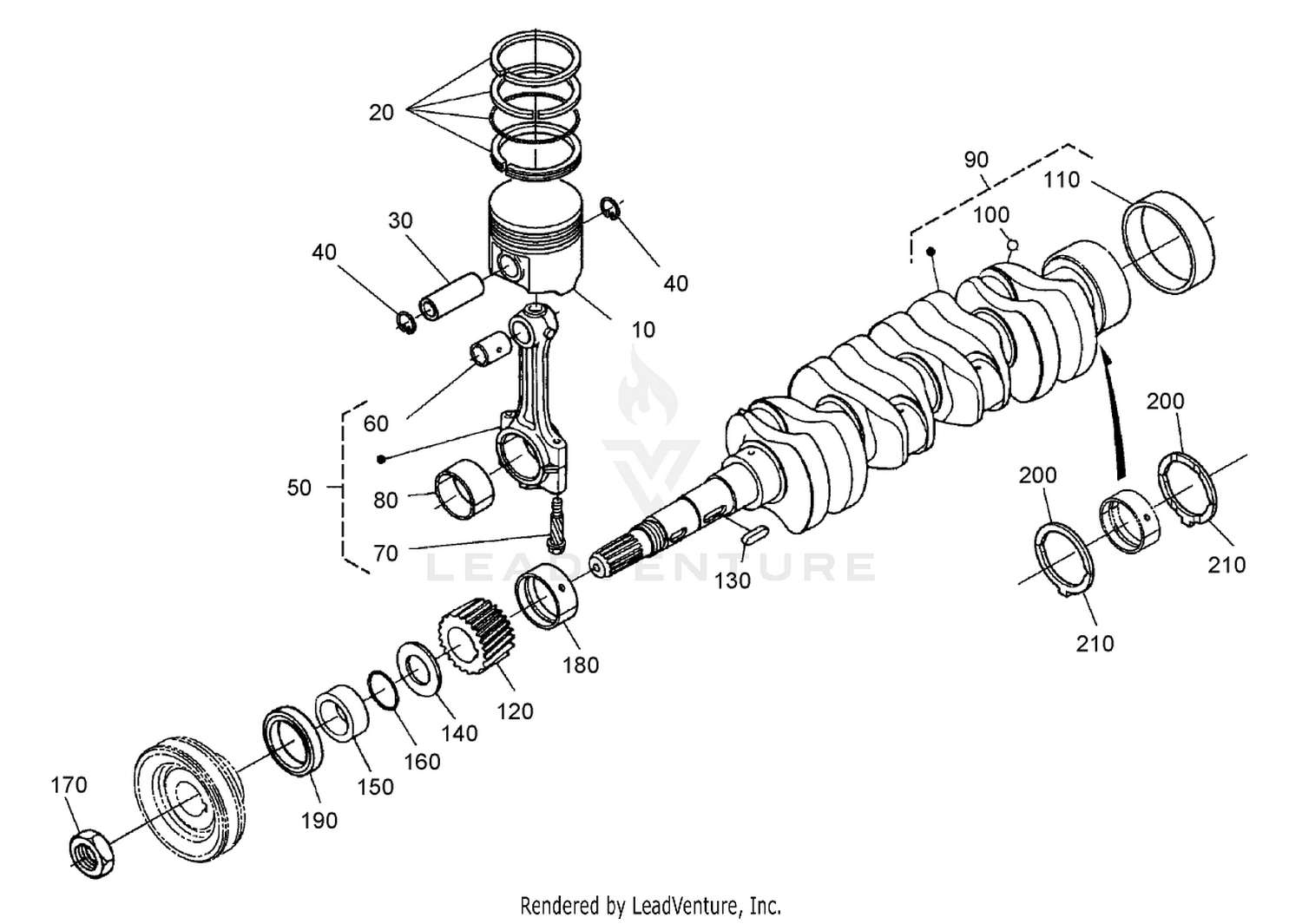 Piston and Crankshaft Assembly