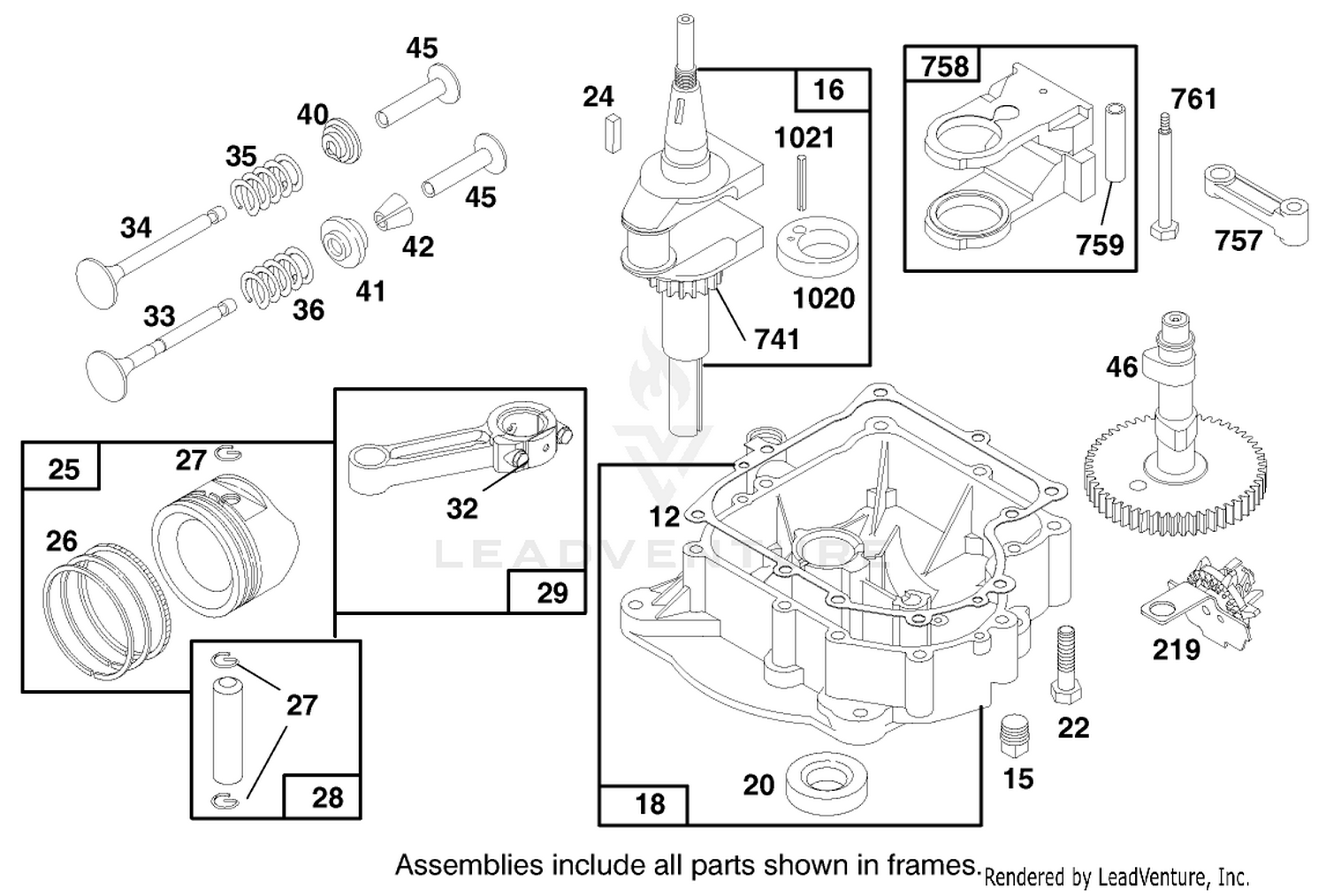 Engine Briggs  Stratton Model 28d707-0124-01 2