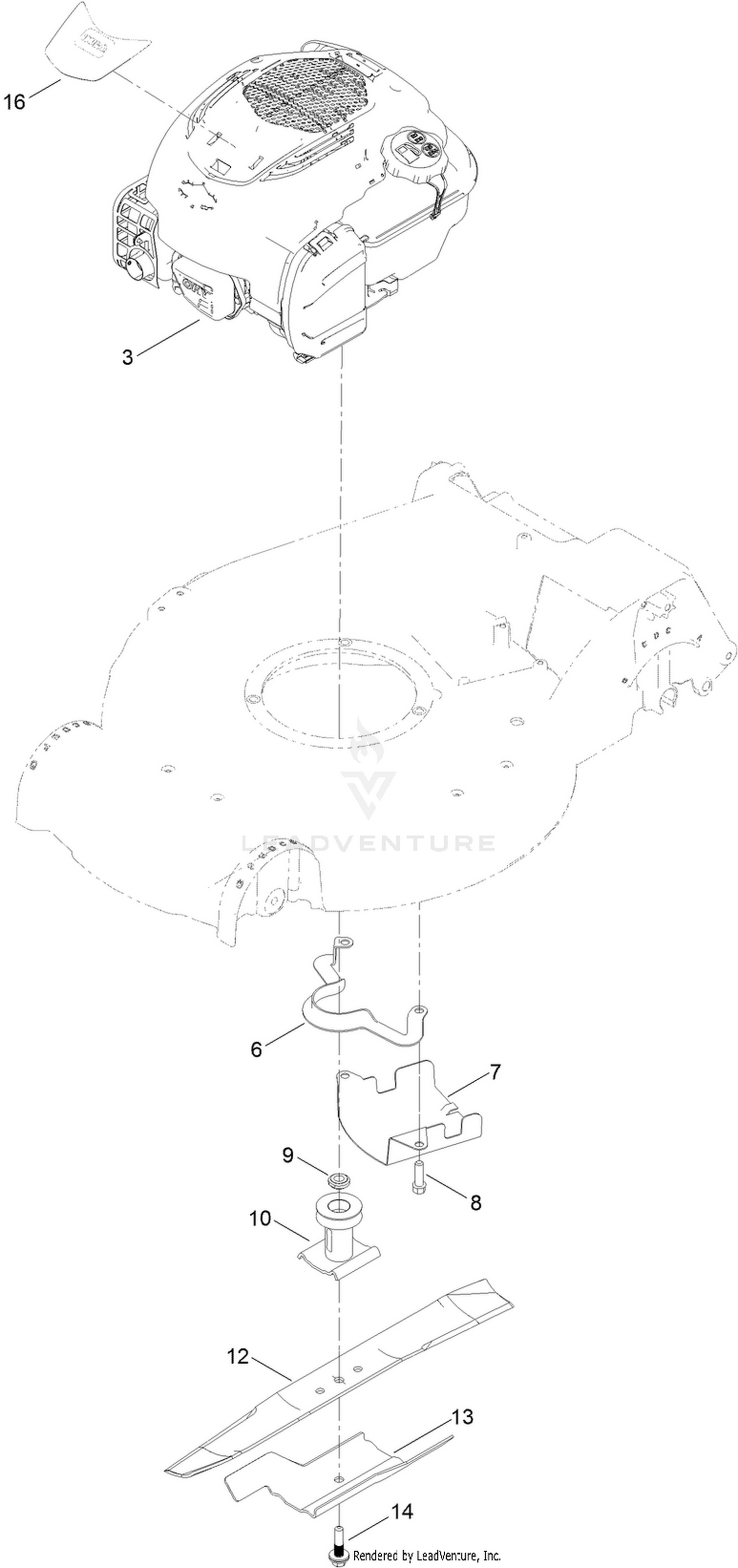 Engine and Blade Assembly