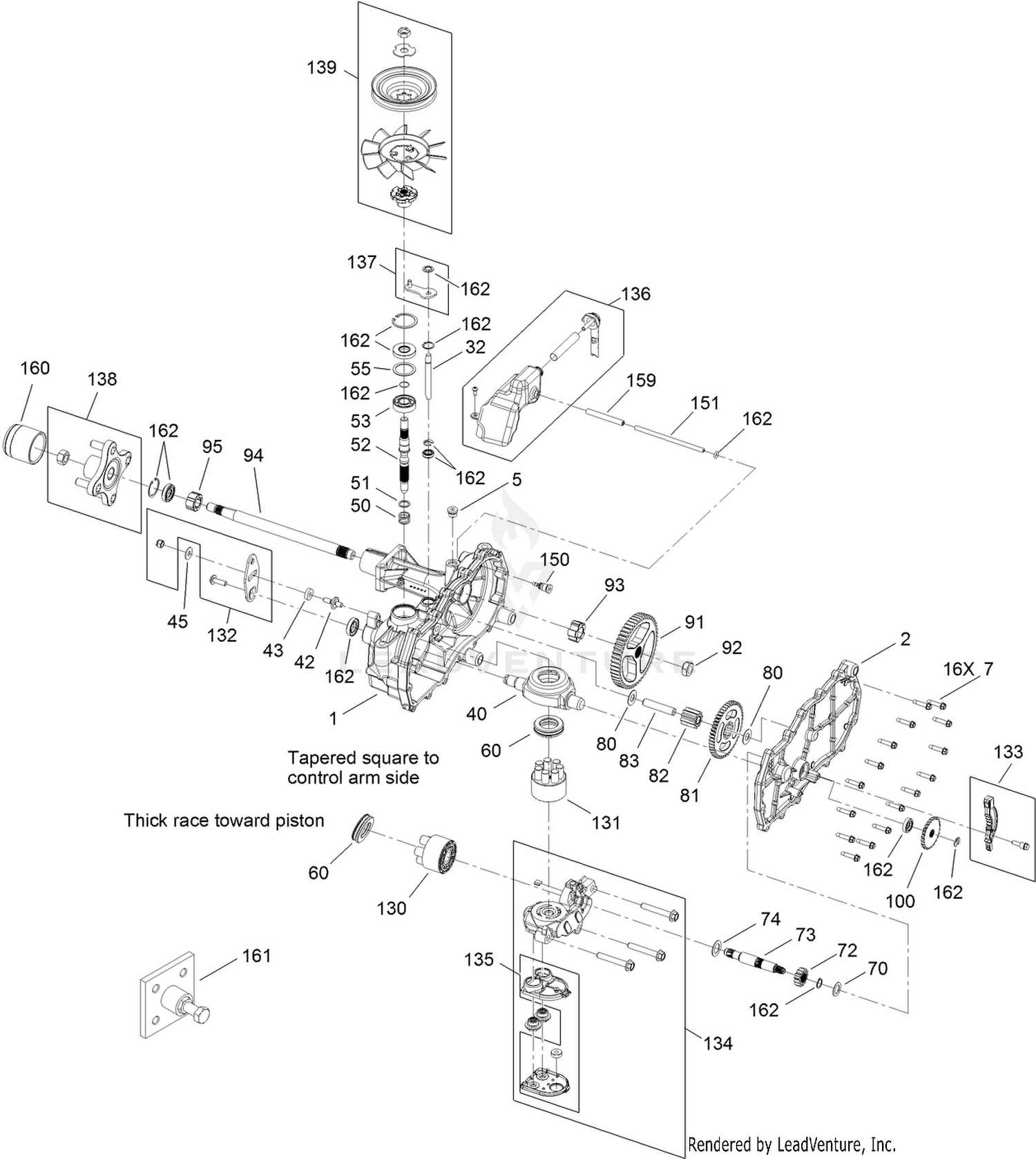 Left Hand Hydro Transaxle Assembly No. 119-3330