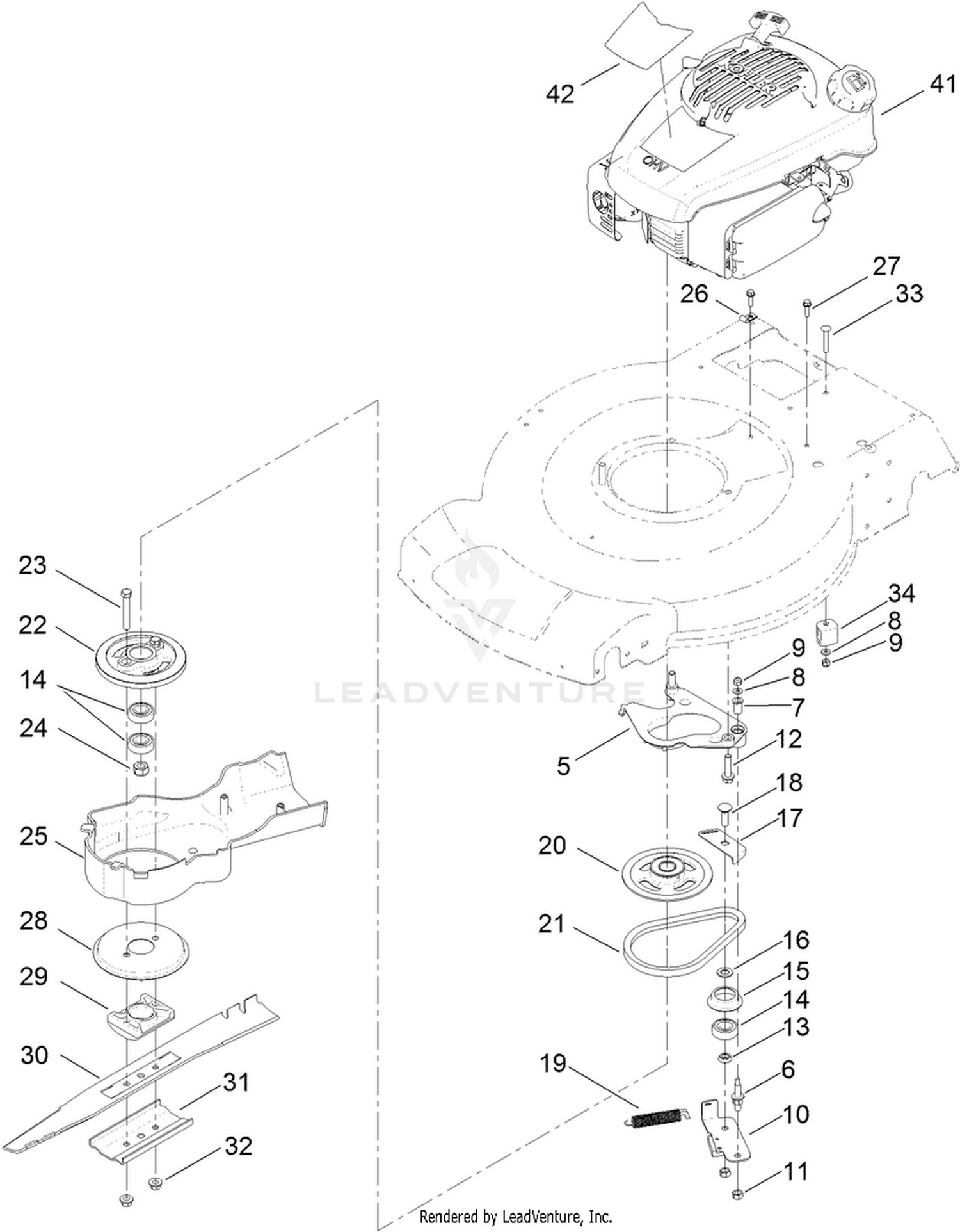 Engine and Blade Assembly