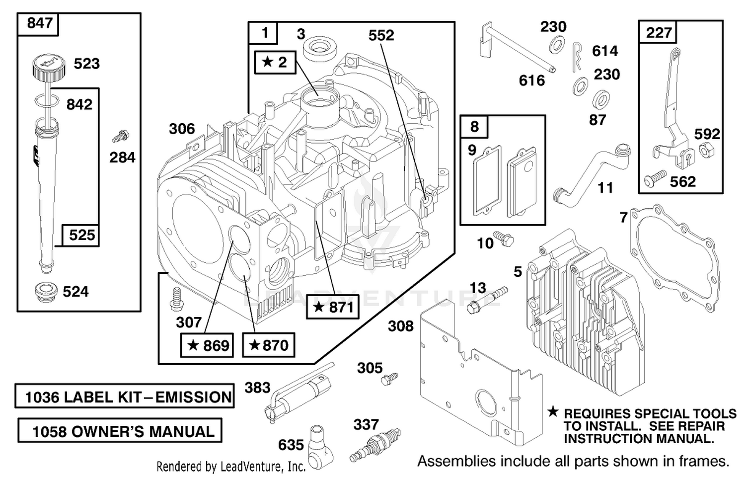 Engine Briggs  Stratton Model 284707-1148-E1